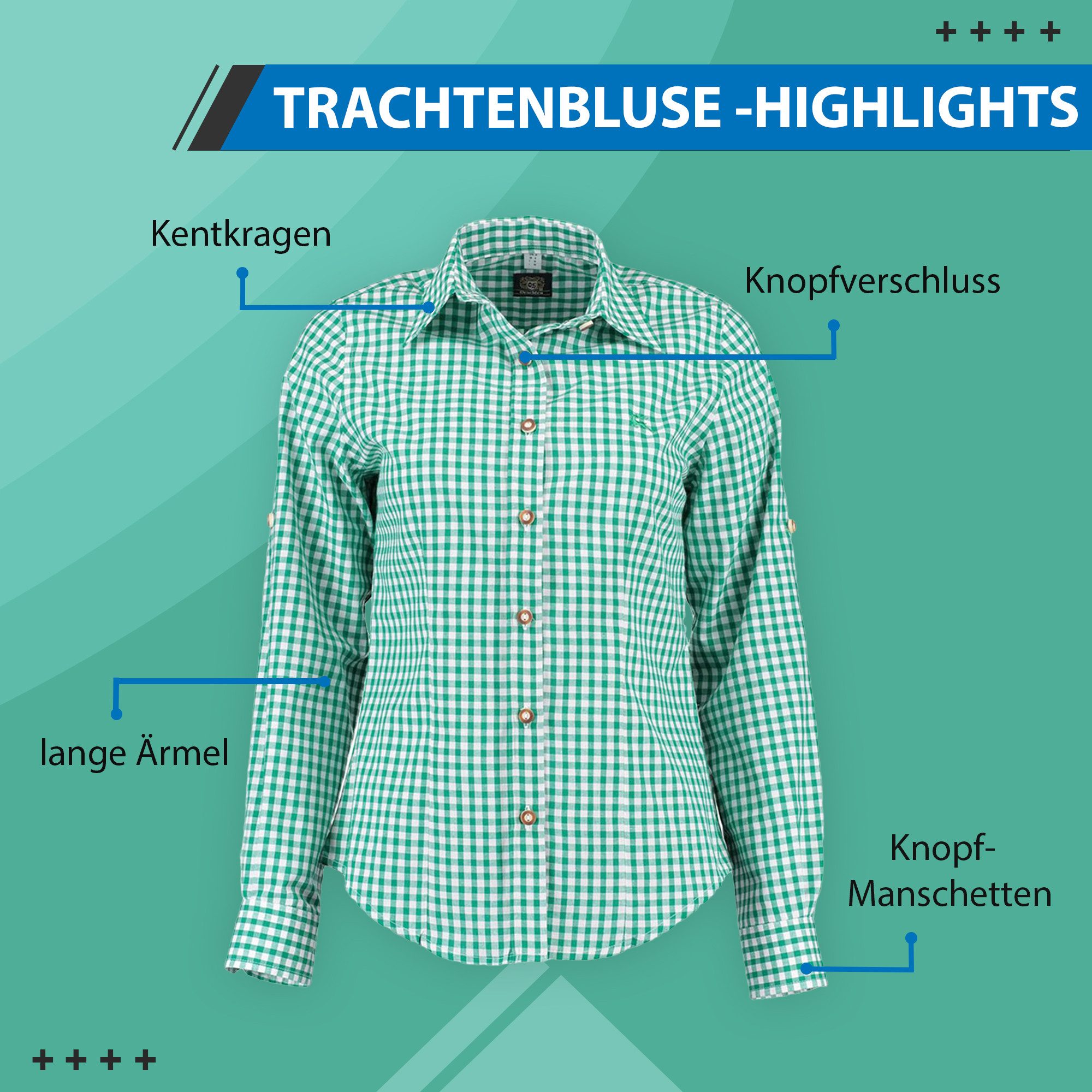 German Wear Trachtenbluse GW-OB13 Trachtenbluse für günstig online kaufen