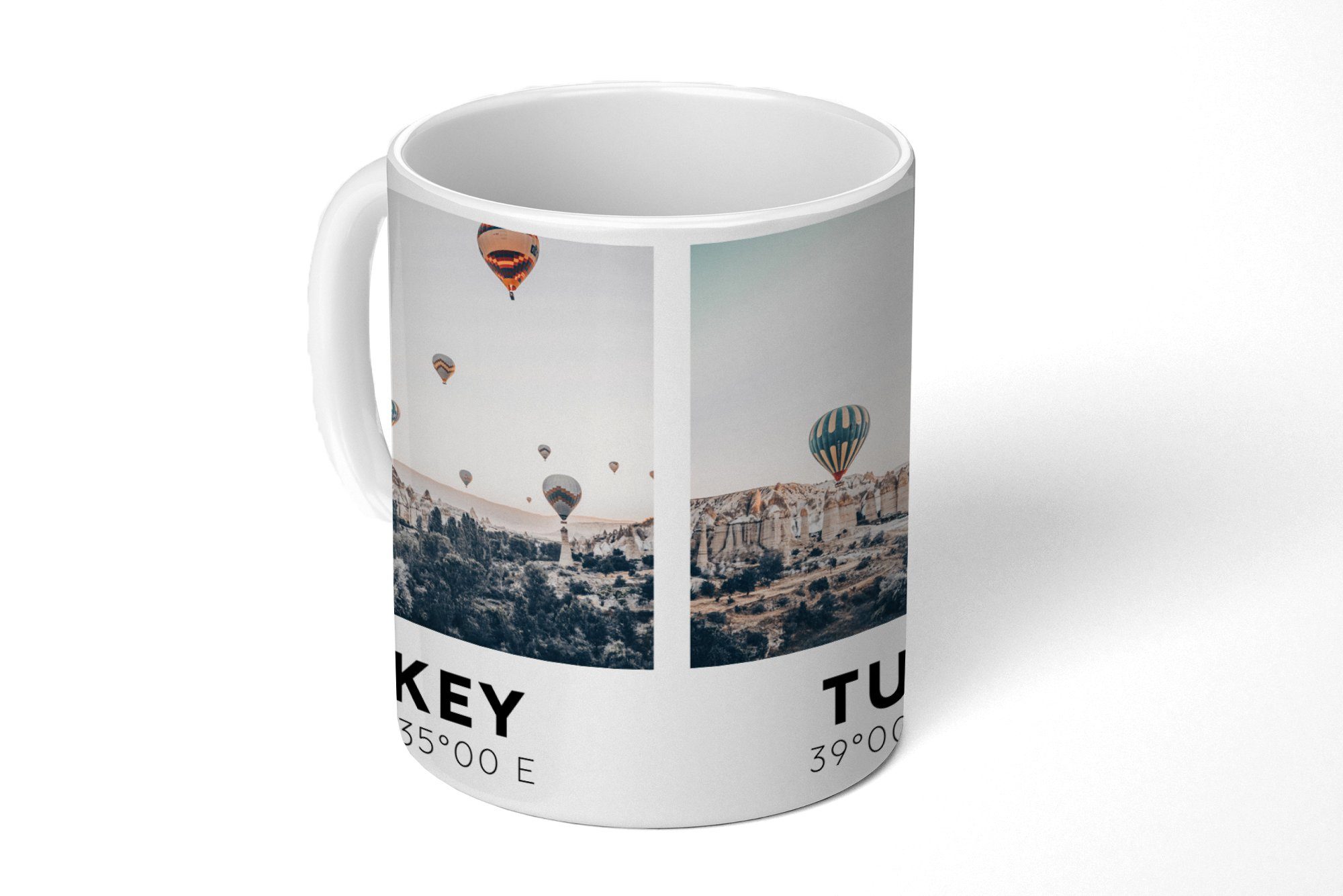 MuchoWow Tasse Türkei - Kappadokien - Heißluftballon, Keramik, Kaffeetassen, Teetasse, Becher, Teetasse, Geschenk