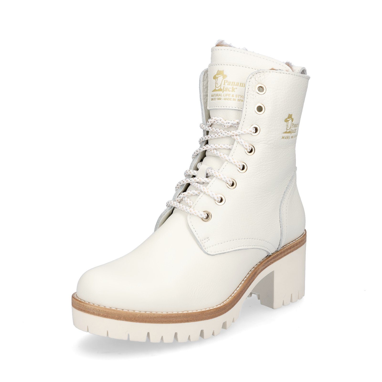 Panama Jack Panama Jack Damen Schnürstiefelette creme weiß Stiefelette