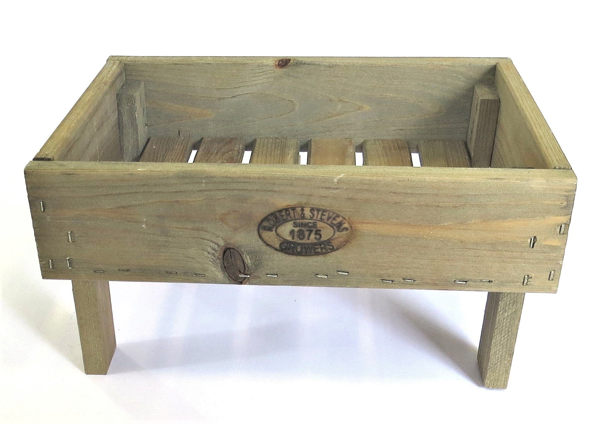 Dekokiste Dekoholzkiste Ablageregal Blumenregal Holz 19 x 37 x 27 cm