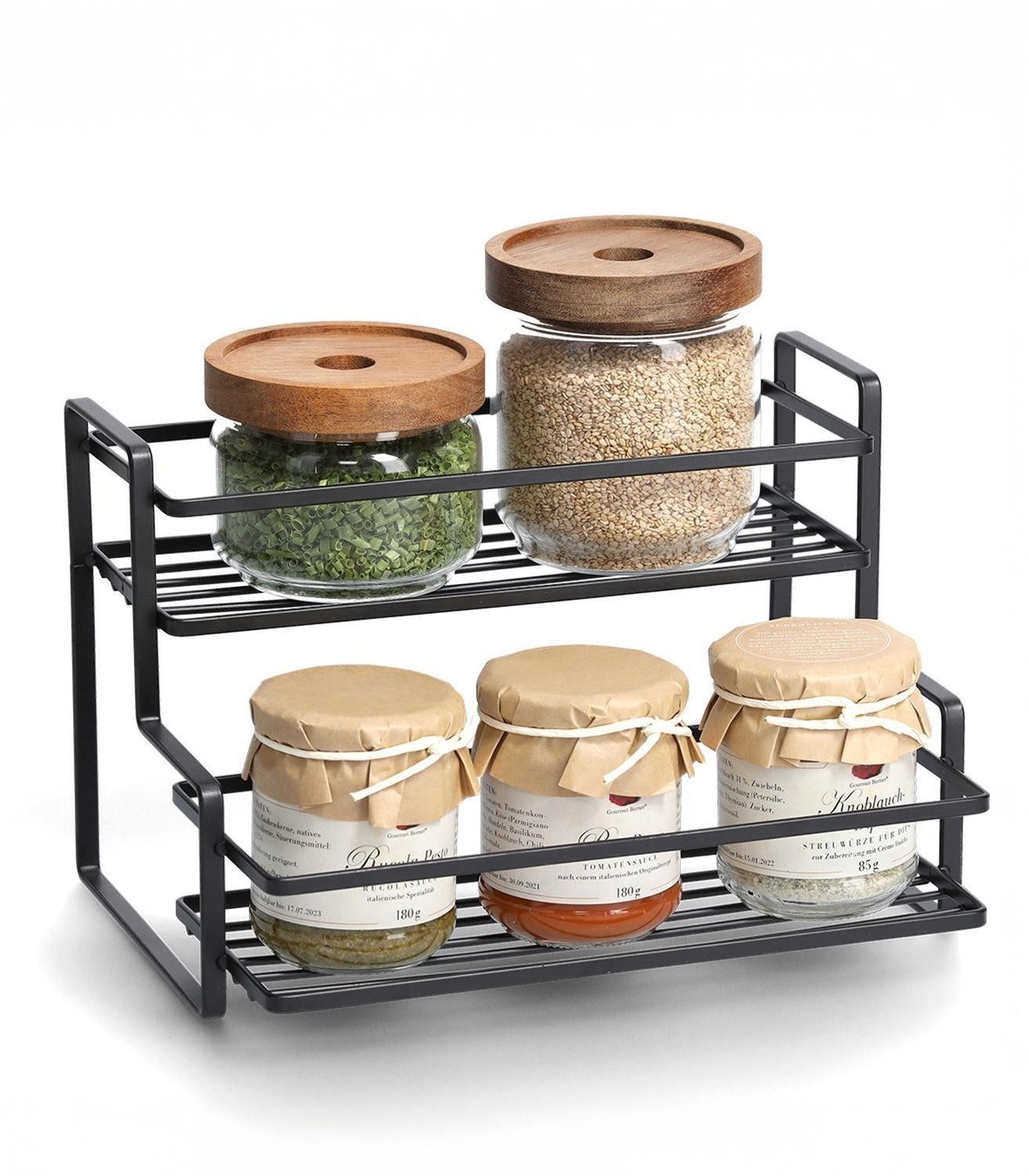 Zeller Present Gewürzregal RAMINI, Schwarz, Metall, günstig online kaufen