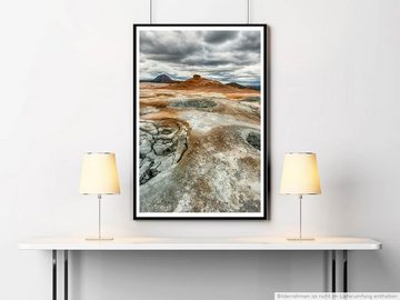 Sinus Art Poster Landschaftsfotografie 60x90cm Poster Geothermische Ebene Island