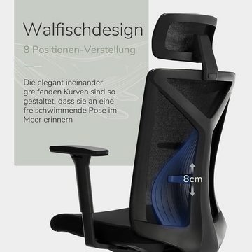 Novilla Bürostuhl, Ergonomisch Schreibtischstuhl, Hoher Rücken Stuhl mit Verstellbarer