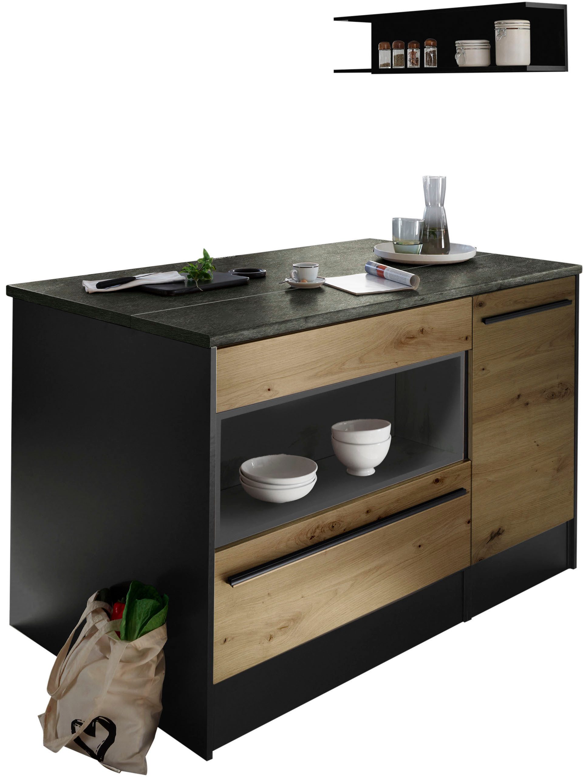BASIC by Balculina Kücheninsel "Jazz Kücheninsel", Breite 145 cm, Türen und günstig online kaufen
