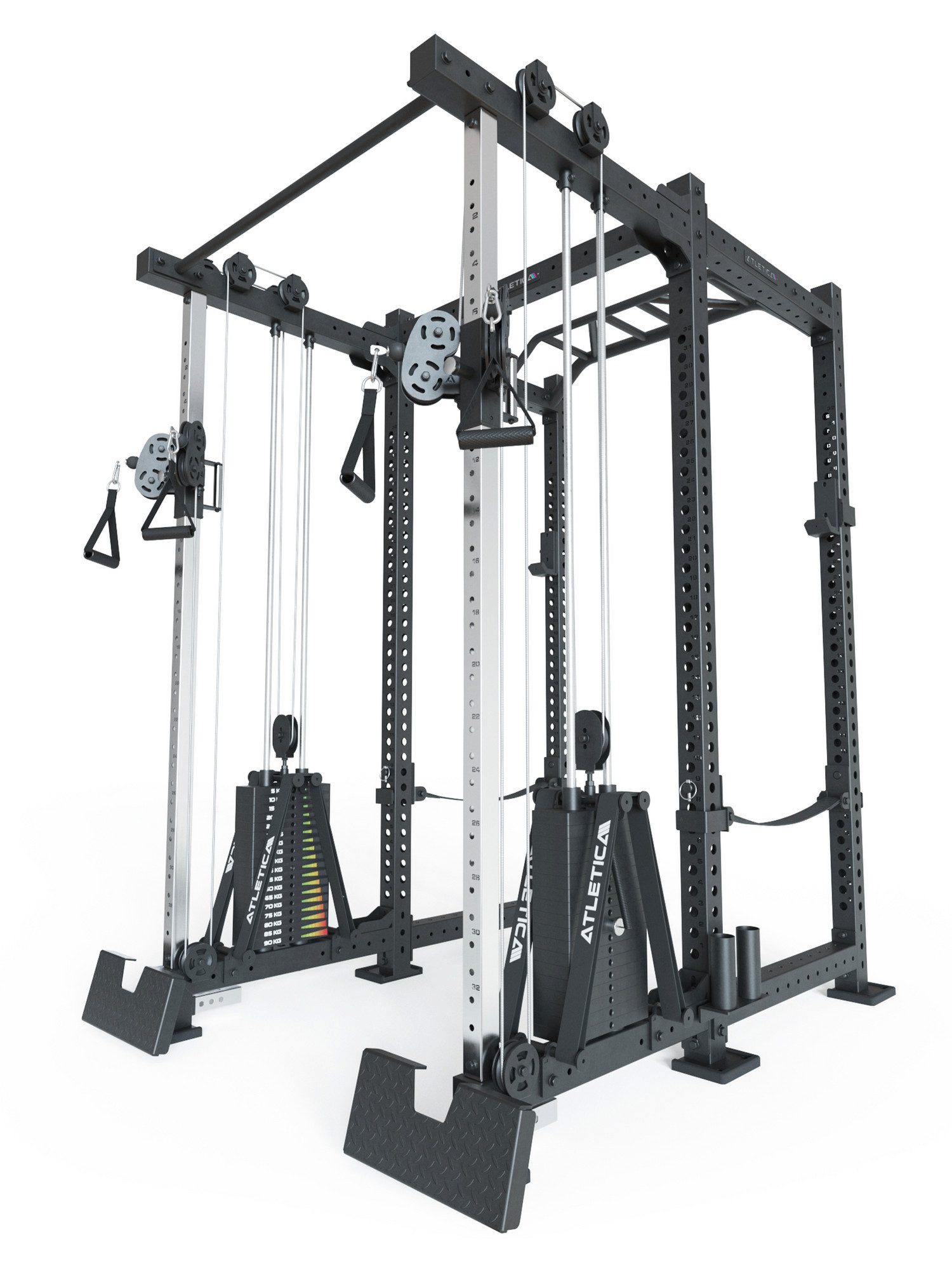 Power Rack R8-Duality PRO Medium, Full Rack 78 cm Käfigtiefe
