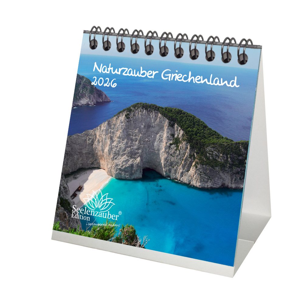 Seelenzauber Tischkalender Naturzauber Griechenland Tischkalender 10cm x 10cm für 2026 Natur