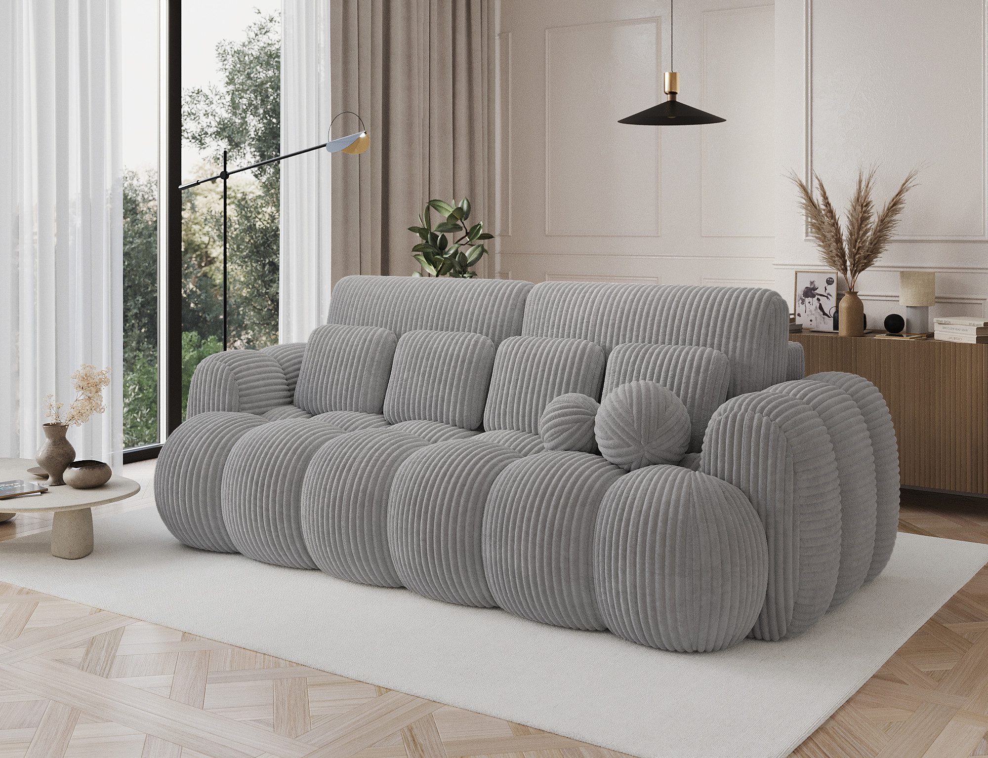 yourhouse24 3-Sitzer Sofa Cotonn mit Schlaffunktion und Bettkasten, mit Bettfunktion