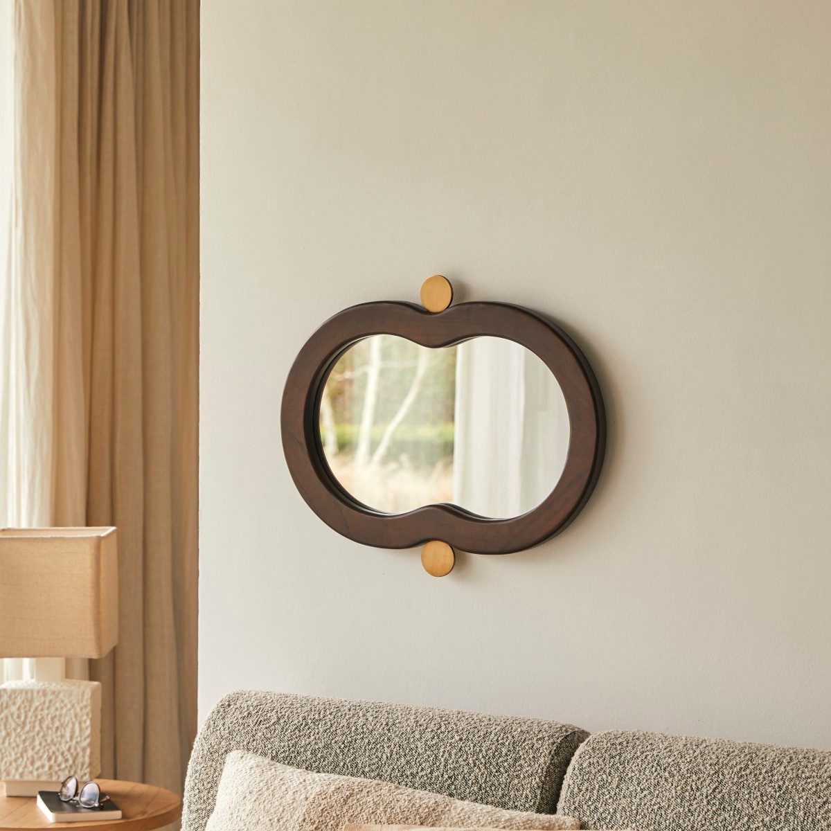 Tikamoon Spiegel Spiegel Agate aus Mindiholz, 60 x 40 cm