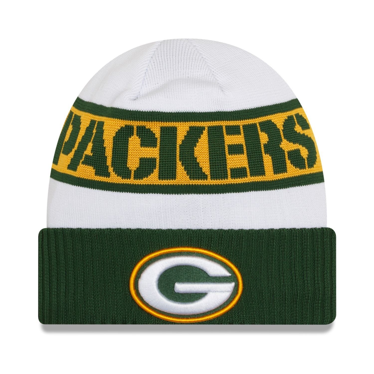 Green TECH NFL Packers Bay Sideline Fleecemütze Era KNIT New