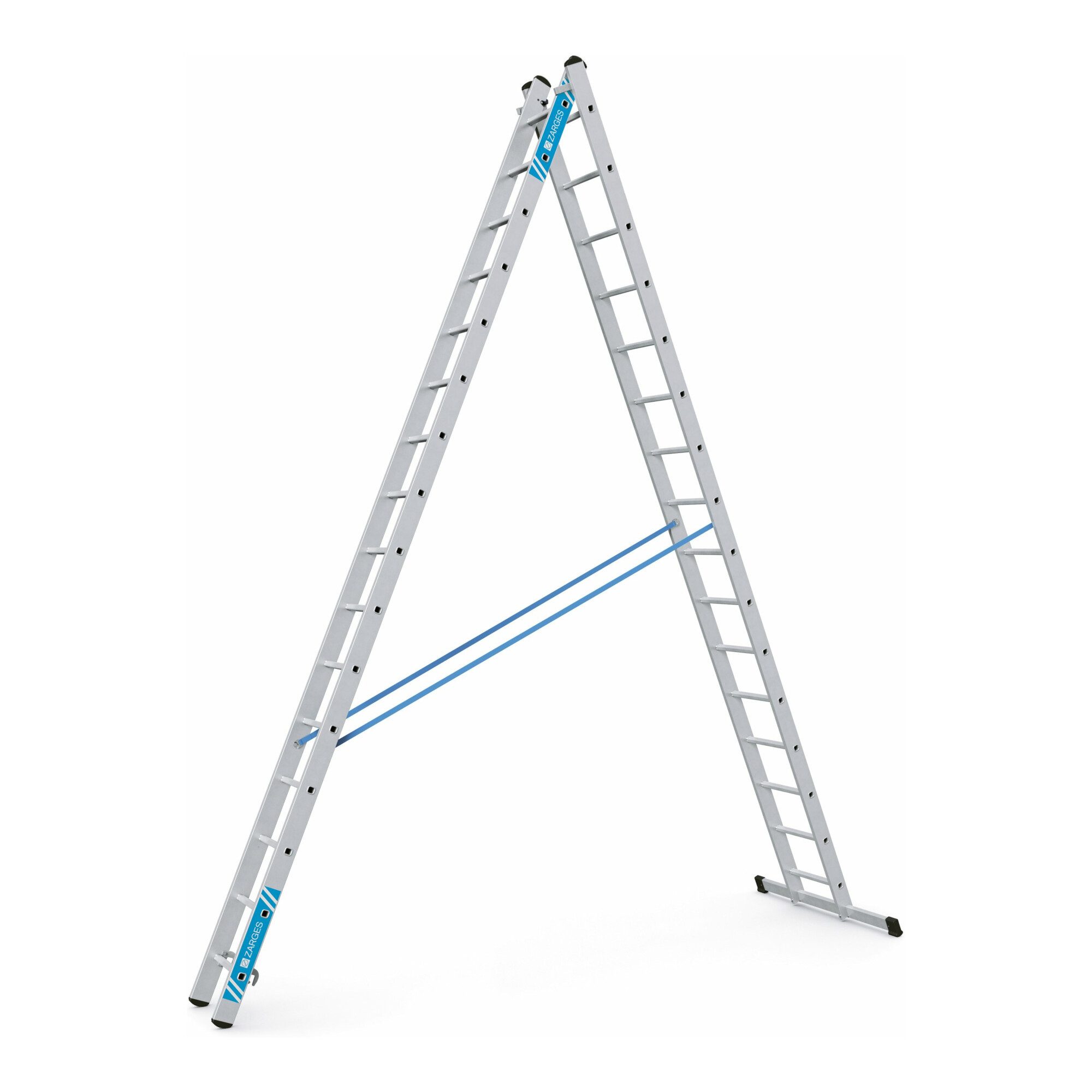 Zarges Stehleiter ZARGES Kombi-Steh-Schiebeleiter Combimaster Plus X, 2 x 16 Sprossen