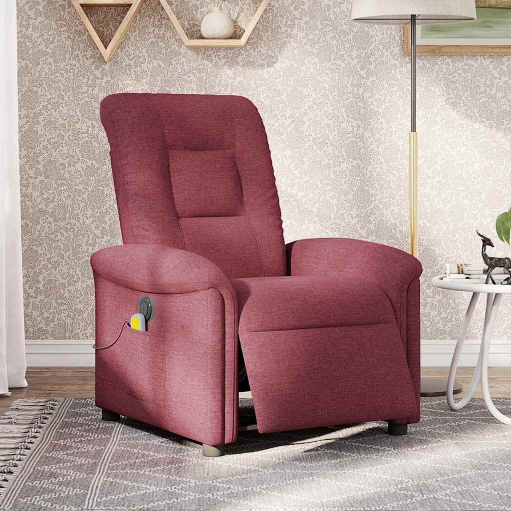 vidaXL Sessel Massagesessel Elektrisch Weinrot Stoff günstig online kaufen