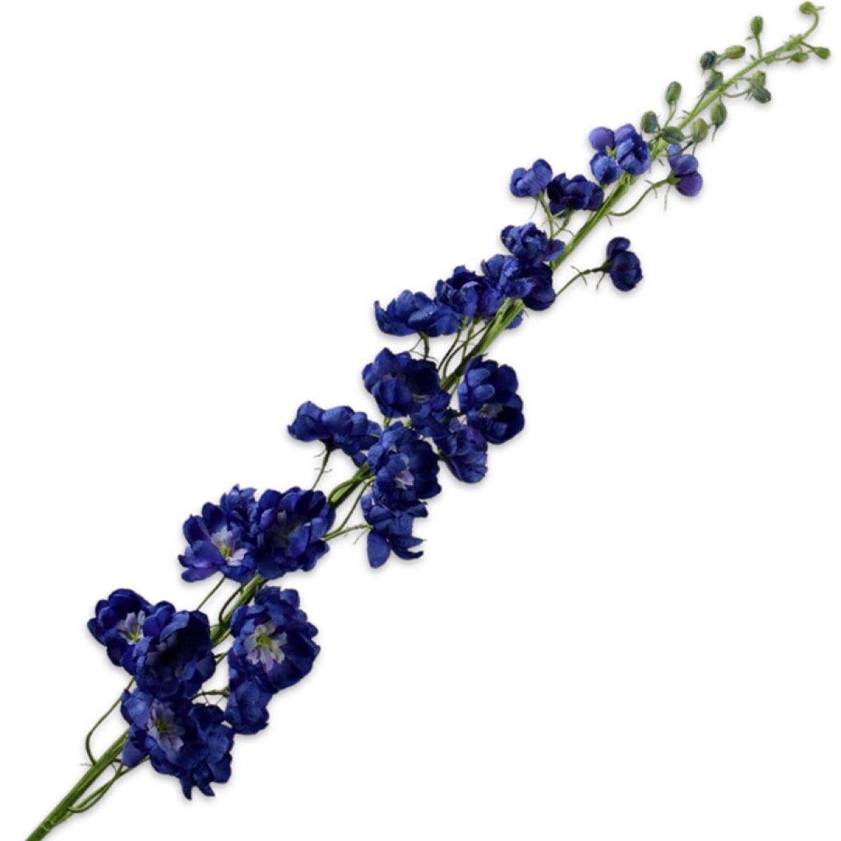 Künstliche Zimmerpflanze Seidenblume Rittersporn Delphinium Blau (127cm), SILK-KA