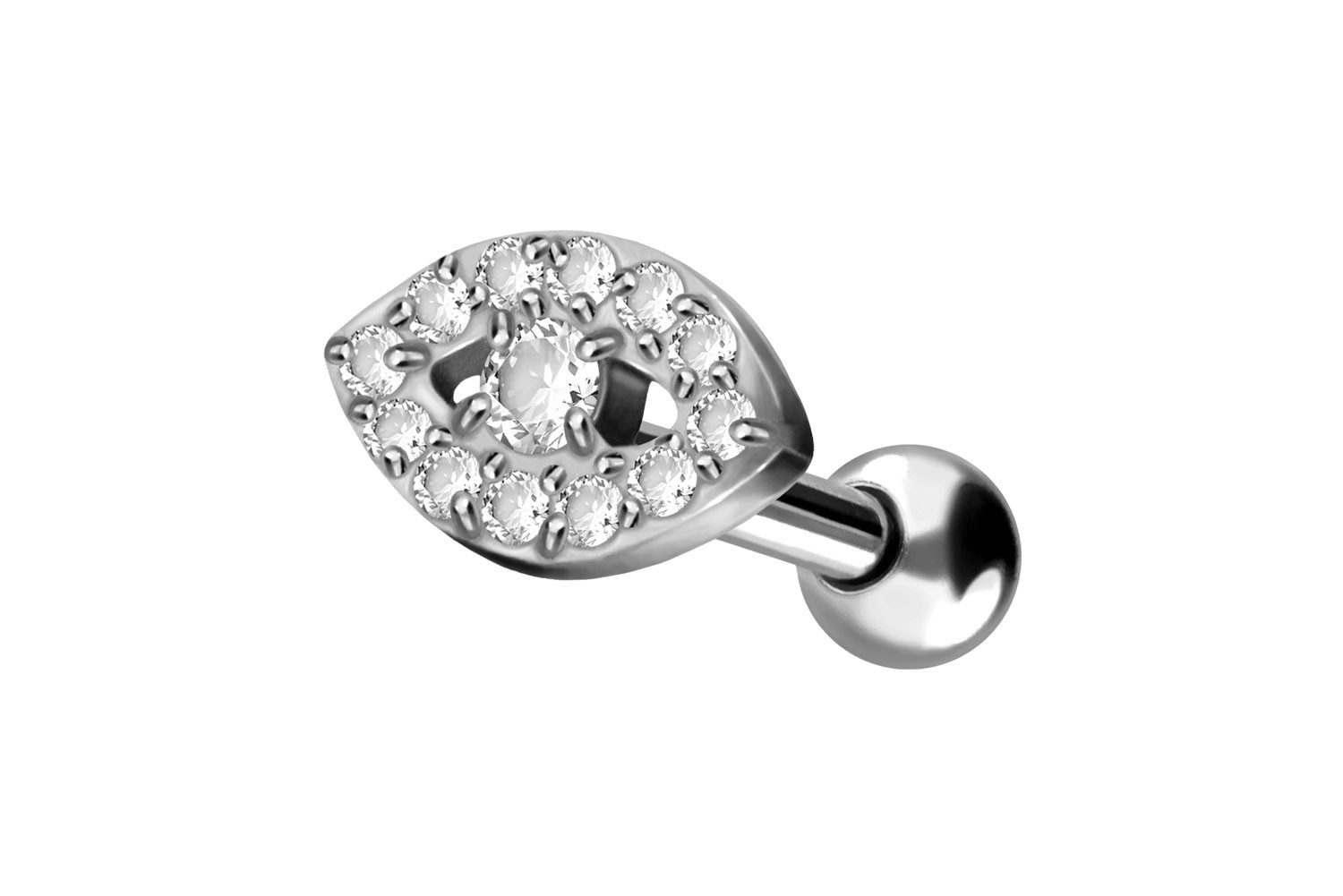 Piercing-Set Titan Ohrpiercing KRISTALLAUGE