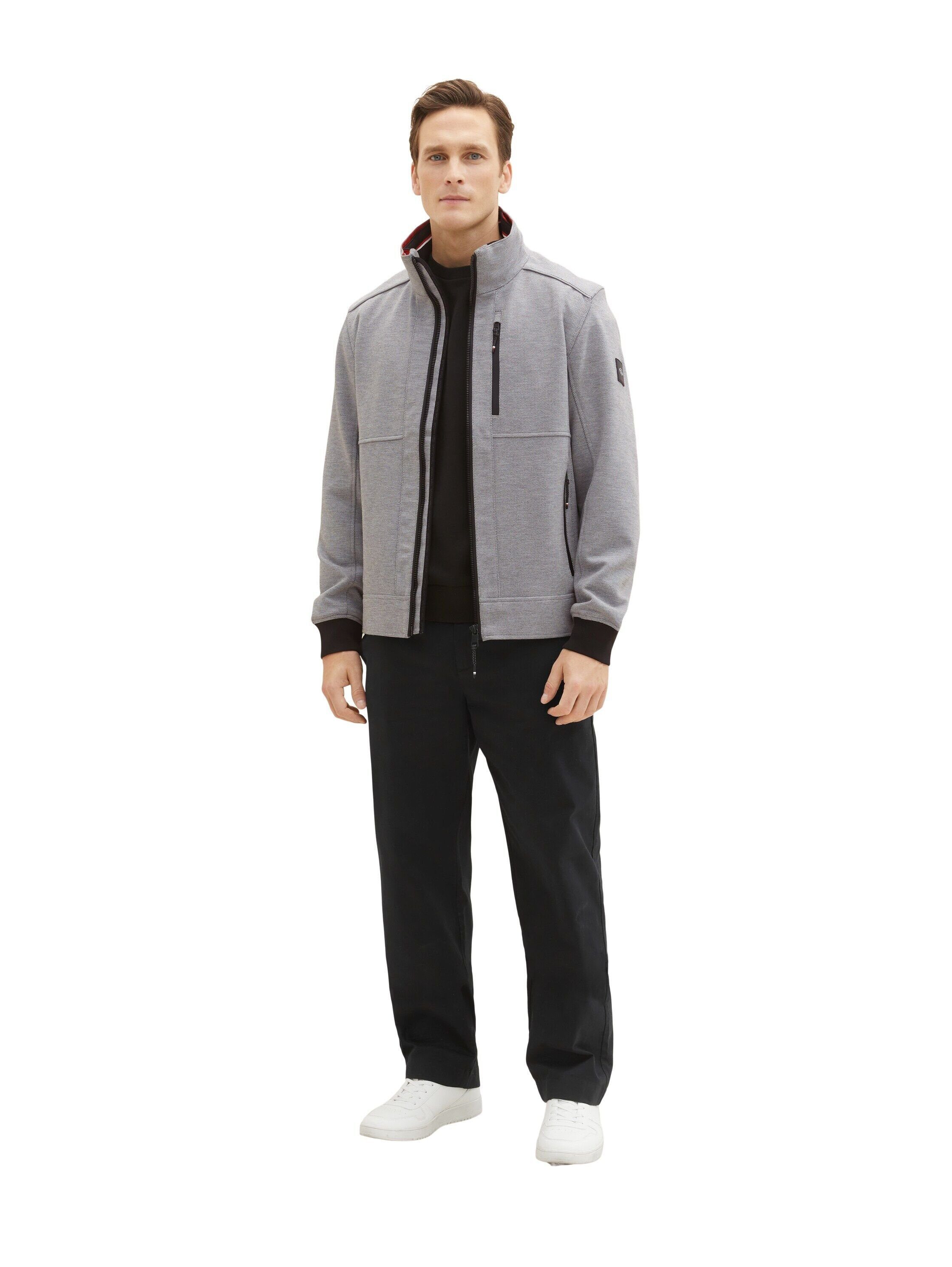structure TAILOR TOM knitted (1-St) steel Outdoorjacke