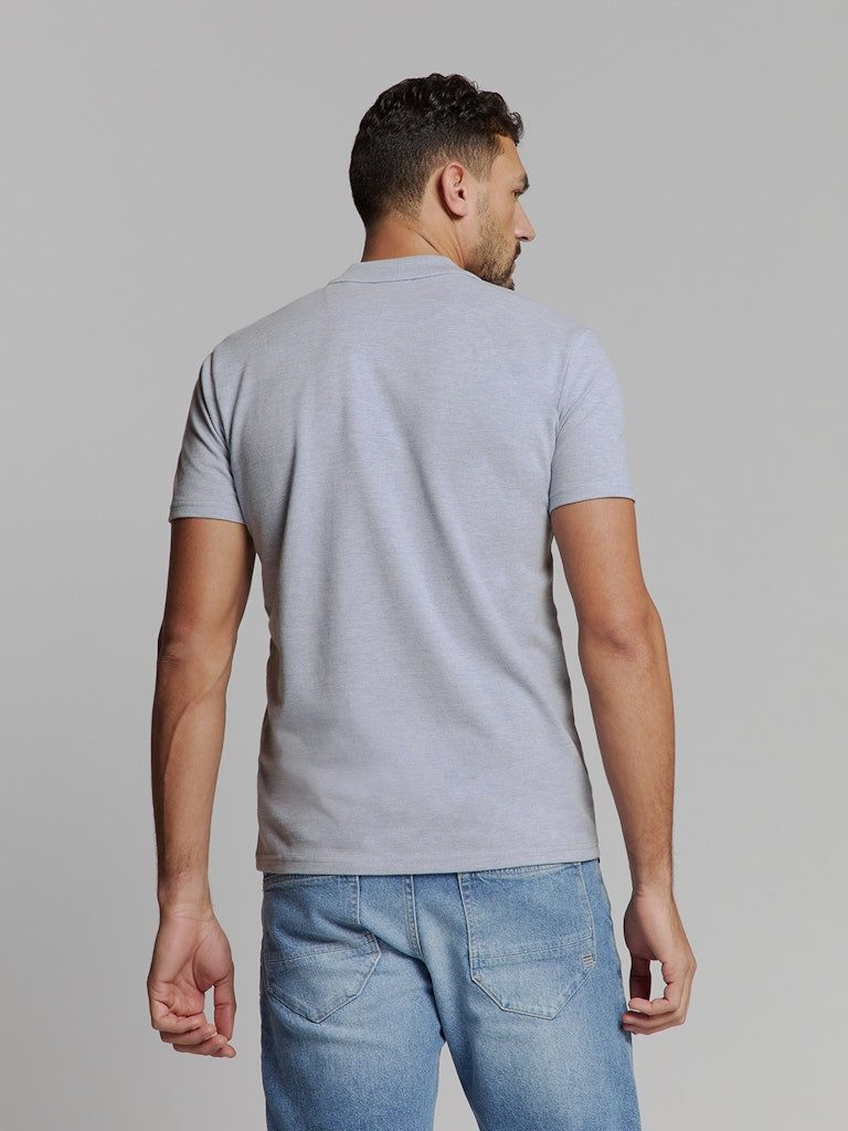NO EXCESS T-Shirt Polo Melange Cloud