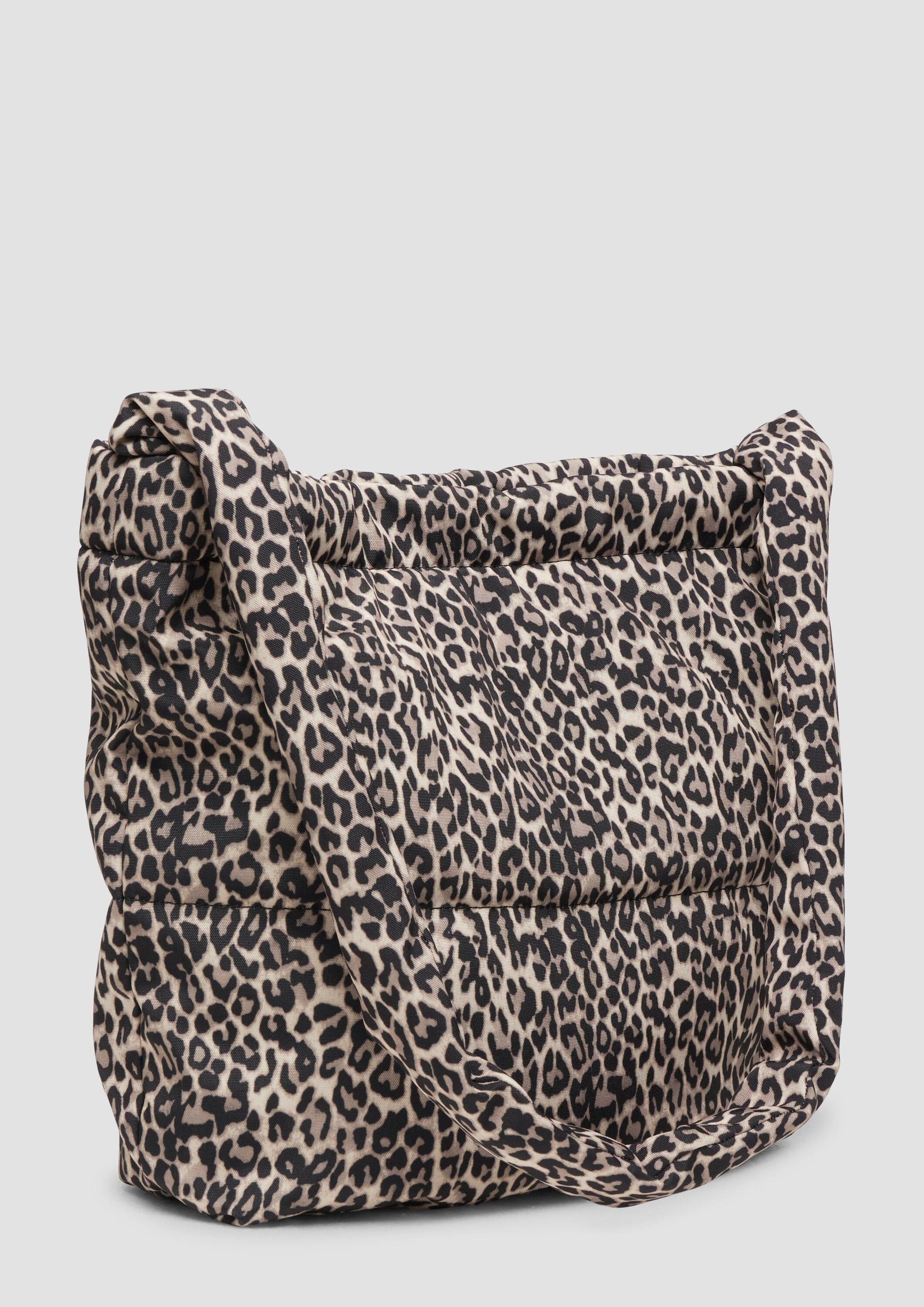 s.Oliver Shopper Tasche, Hobo-Bag mit Leo-Print