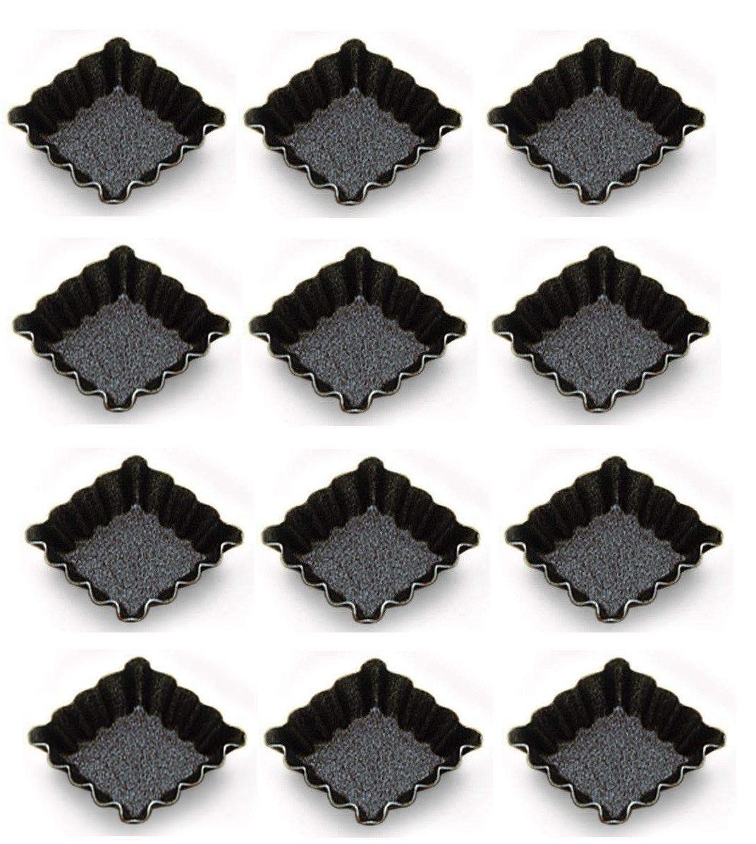Schneider GmbH Pralinenform 12 x Petit Fours Dessert Förmchen 35x35mm Antihaftbeschichtet, (12-tlg)