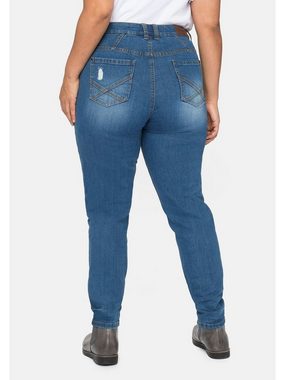 Sheego Stretch-Jeans Große Größen in extralanger Tall-Größe