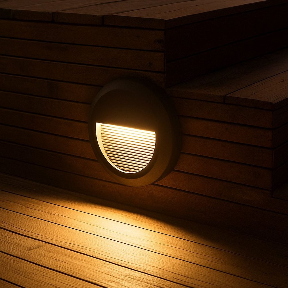 V-TAC LED Außen-Wandleuchte, LED-Leuchtmittel fest verbaut, Neutralweiß, Stufenleuchte Außenlampe Fassadenleuchte LED schwarz Treppenlicht IP65