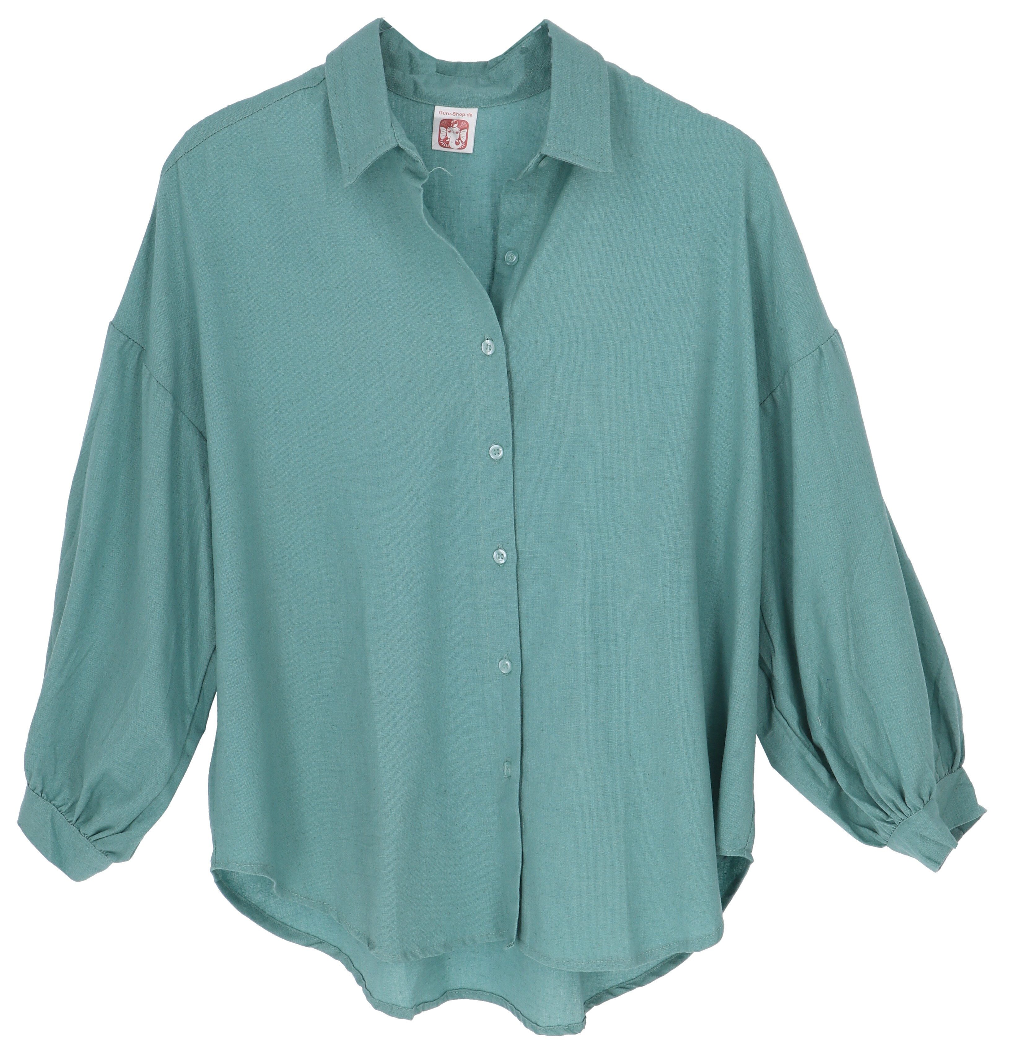 Guru-Shop Longbluse Boho Longbluse, Basic oversize Baumwoll Bluse.. alterna günstig online kaufen