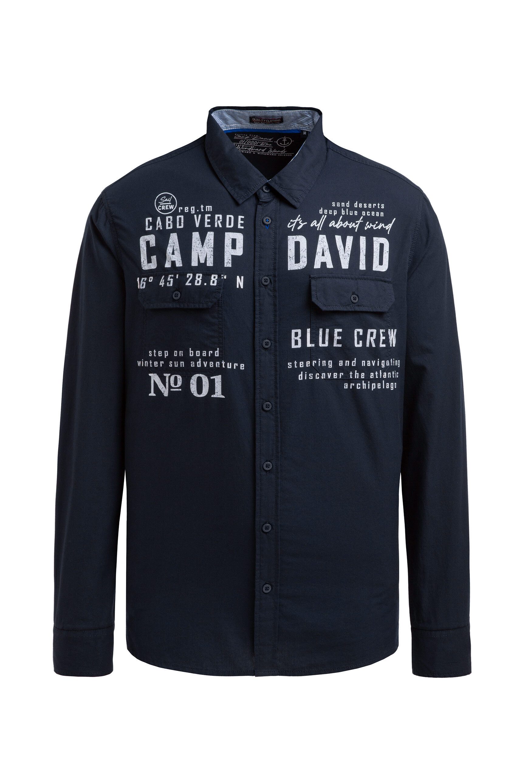 CAMP DAVID Langarmhemd mit Klappentaschen günstig online kaufen