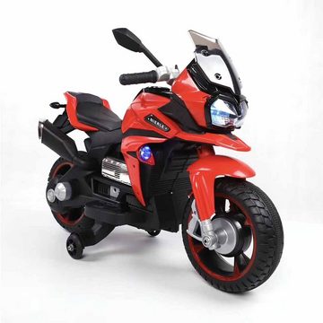 Moni Elektro-Kindermotorrad Kinder Elektromotorrad Bo Rio R800, Belastbarkeit 30 kg, Musikfunktion, Frontscheinwerfer Stützräder