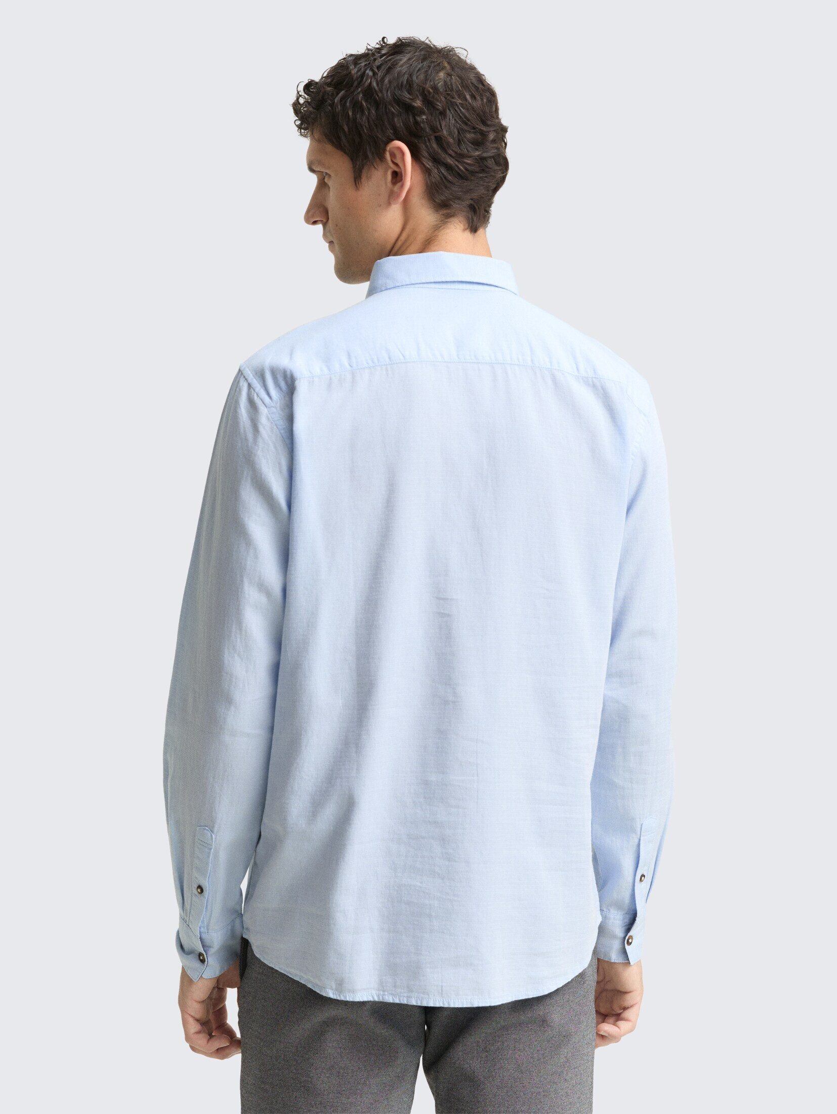 TOM TAILOR Langarmhemd Blusen & Shirts Regular Fit Hemd aus Baumwolle