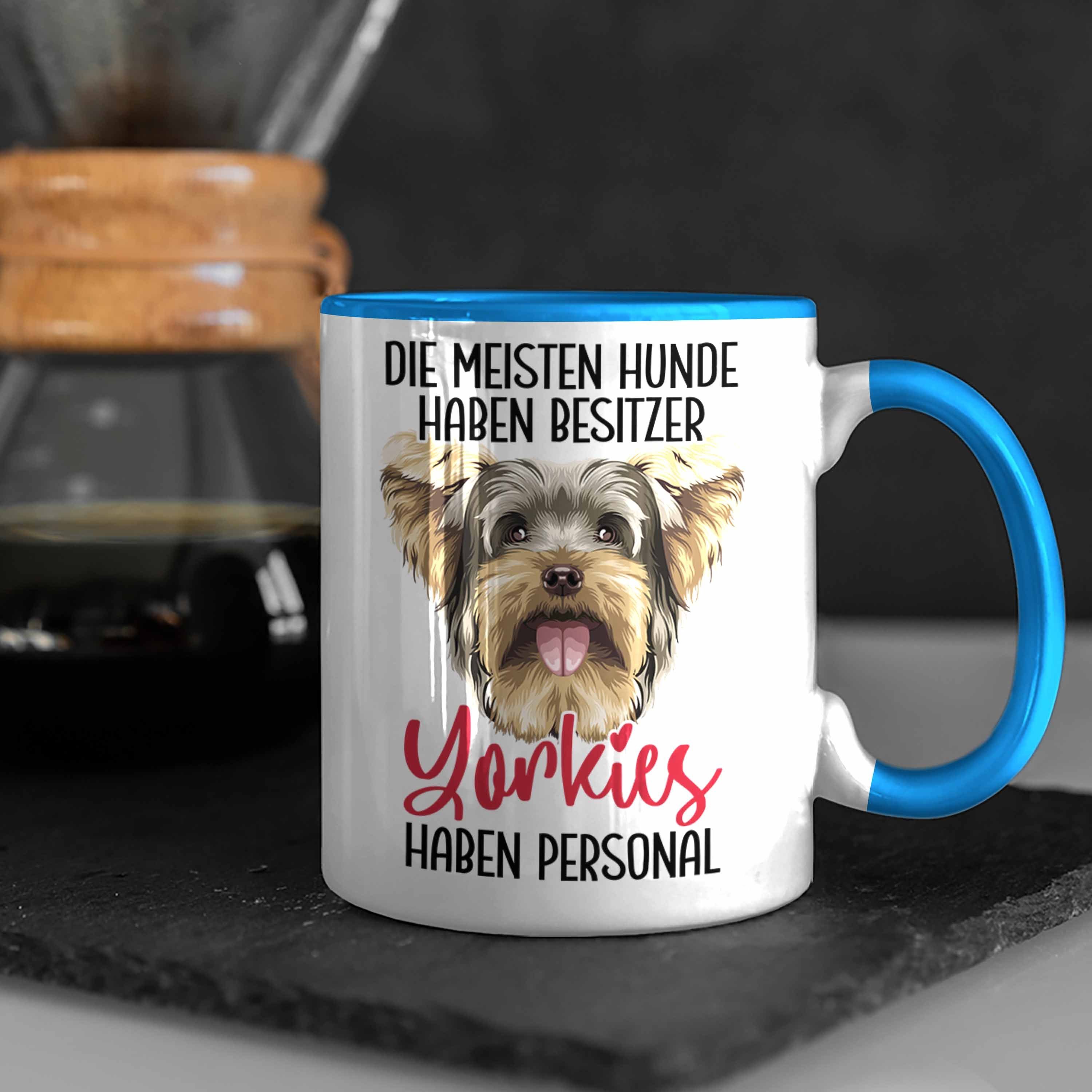 Kaffee-Becher Liebhaber Yorkie Ges Blau Tasse Yorkie-Besitzer Trendation Hund Geschenk Tasse
