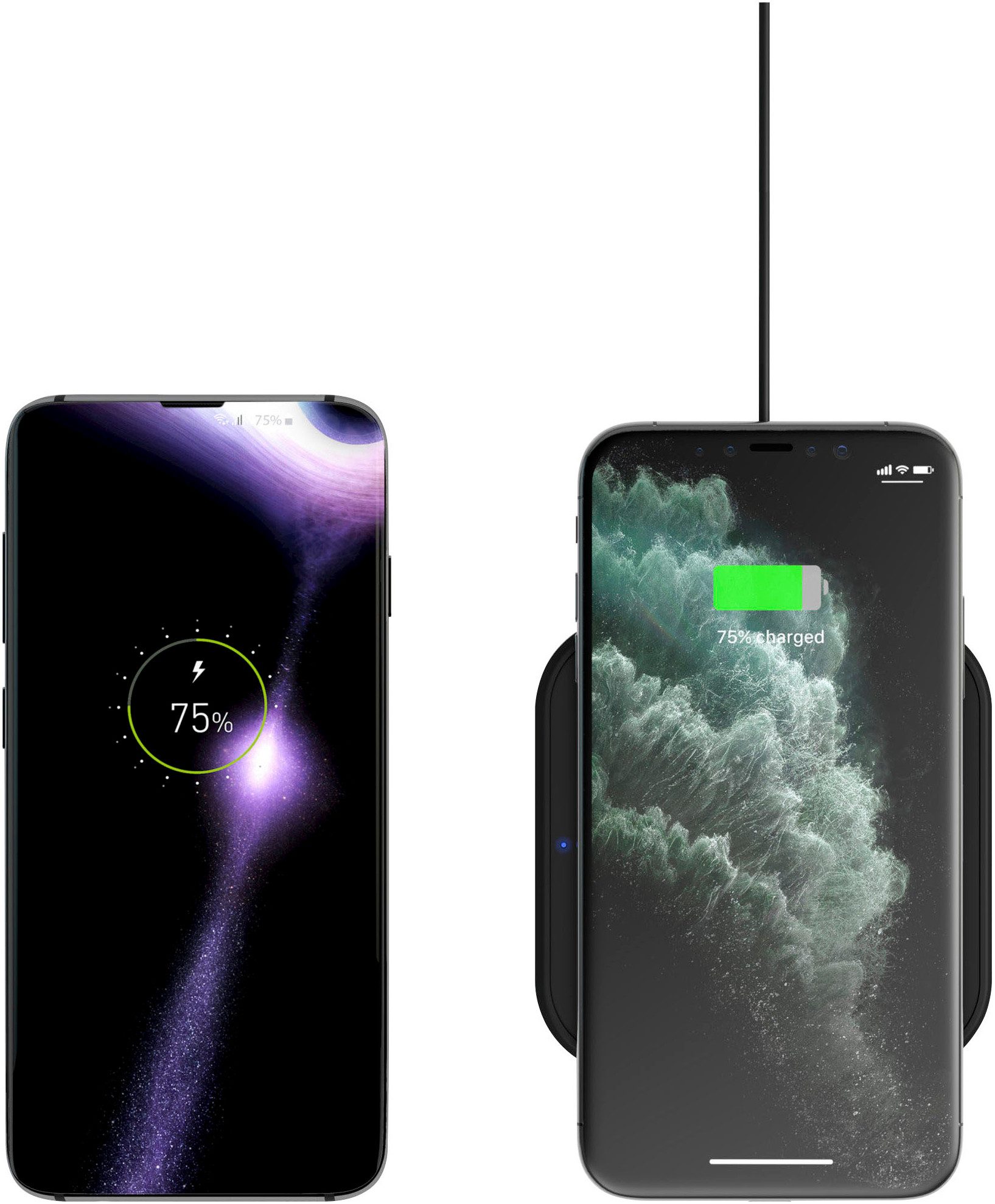 Zens Einzelnes schnelles kabelloses Ladegerät Slim-Line Smartphone-Ladegerät