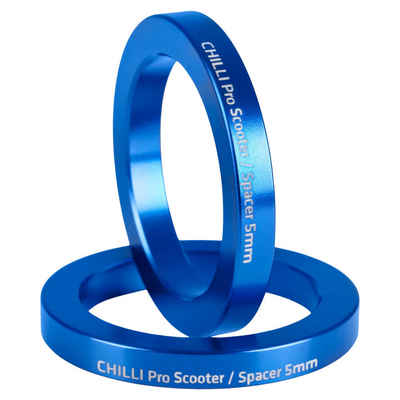 Chilli Chilli Pro Scooters Steuersatz SCS Vorbau 1-1/8" Spacer Set Blau Lenkeradapter