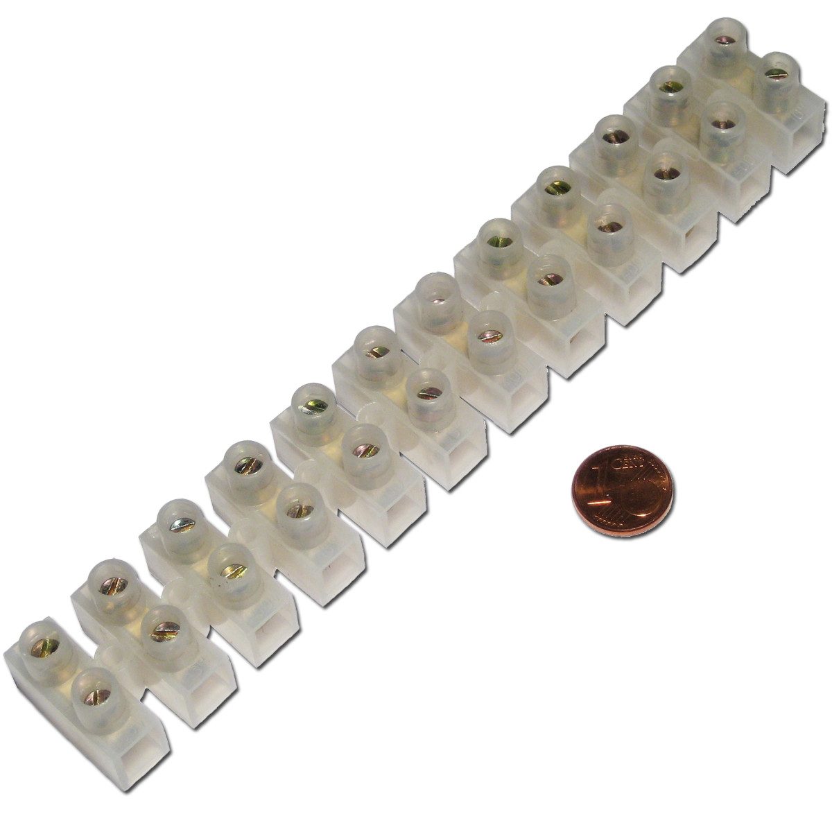 world-trading-net Lüsterklemme Lüsterklemmen 10 Leisten à 12 Pole für 10-16mm²