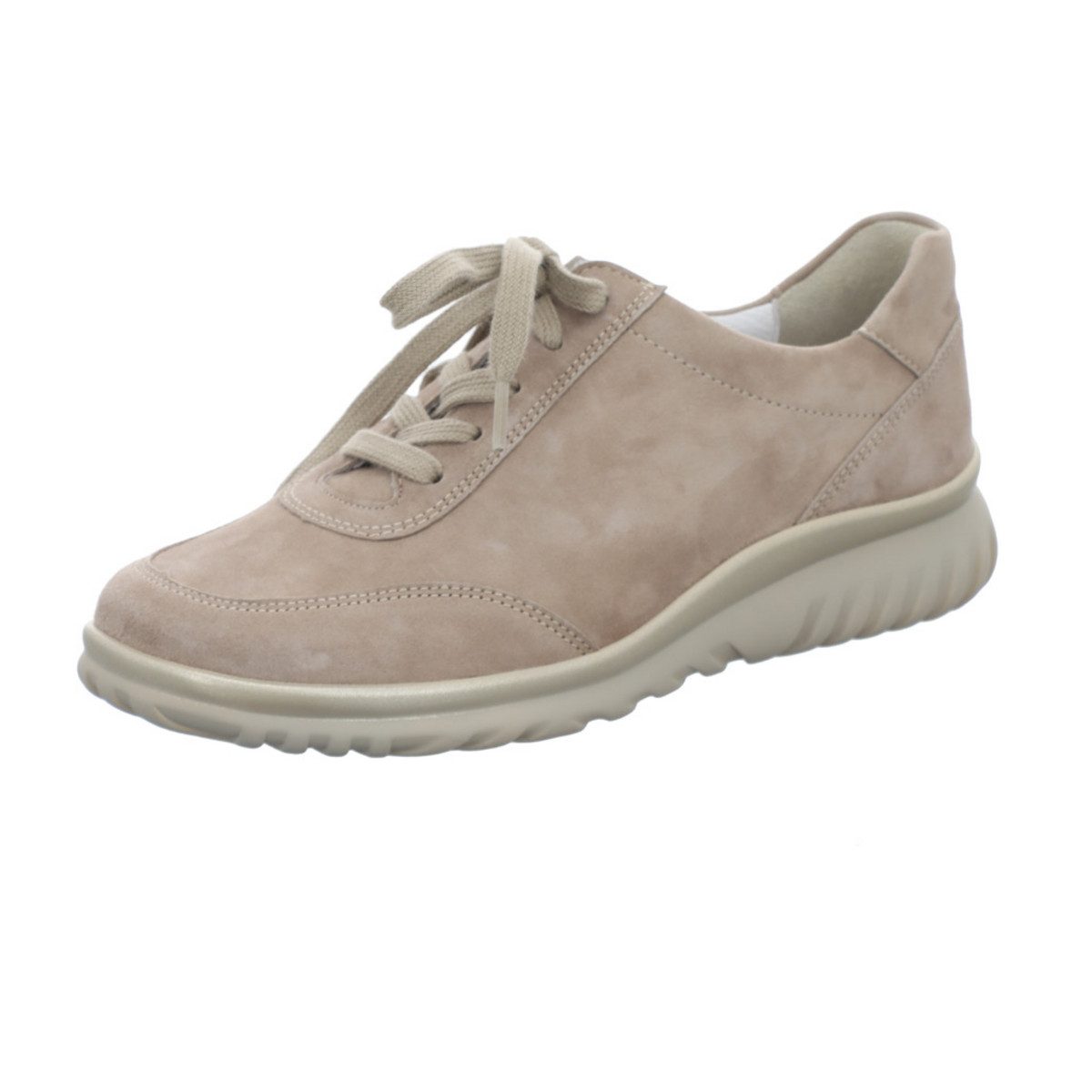 Freizeit Schnürer für Damen in beige Schnürschuh