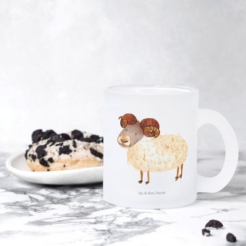 Mr. & Mrs. Panda Teeglas Sternzeichen Widder - Transparent - Geschenk, Tasse, Glas Teetasse, G, Premium Glas, Außerordentliches Design