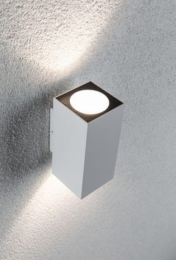 Paulmann LED Außen-Wandleuchte Flame IP44 eckig 58x75mm 3000K 2x3,5W 2x260lm 230V Aluminium, LED fest integriert, Warmweiß, IP44