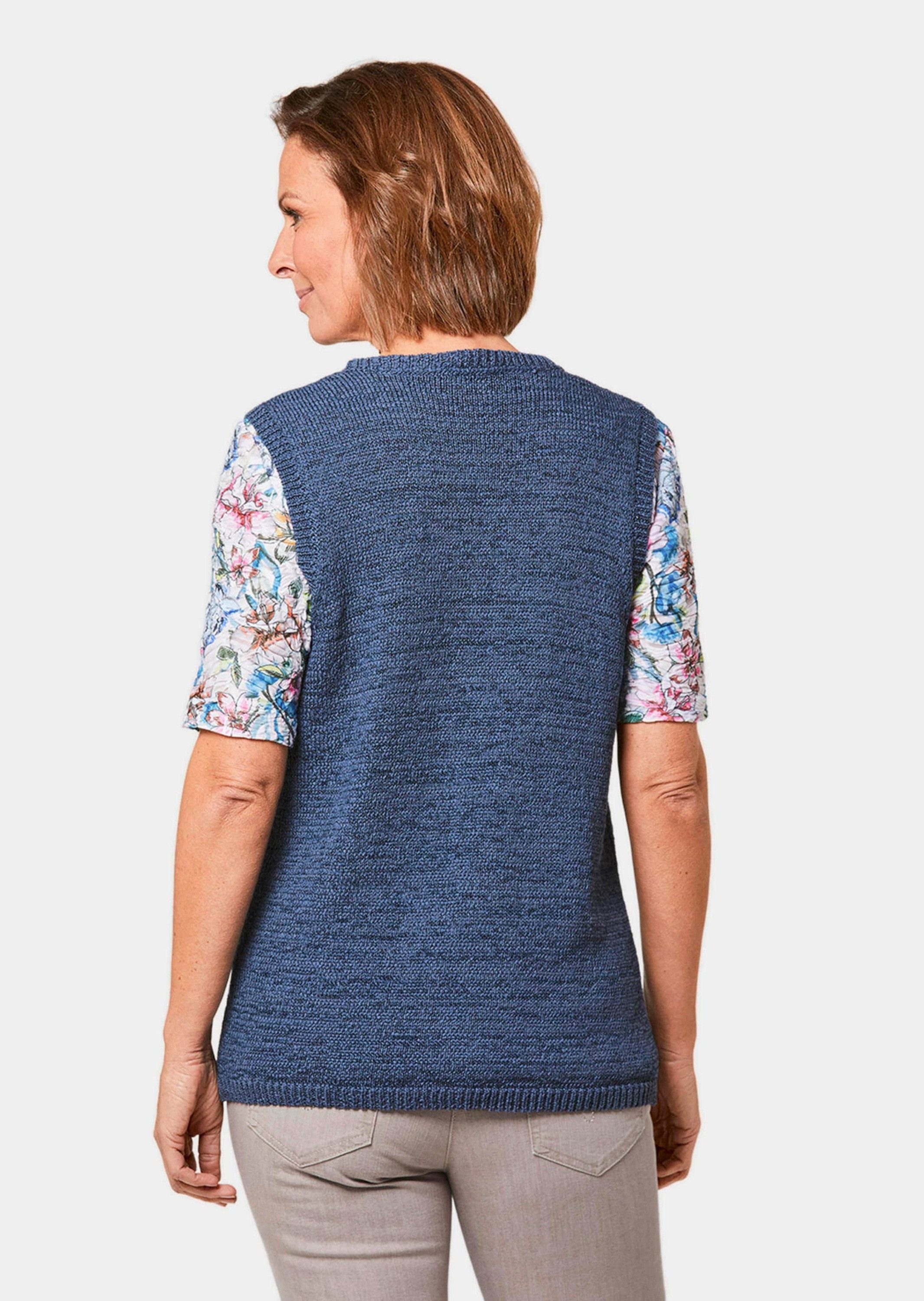 GOLDNER Strickweste Stilvoller Pullunder mit V-Ausschnitt Baumwollweste aus günstig online kaufen
