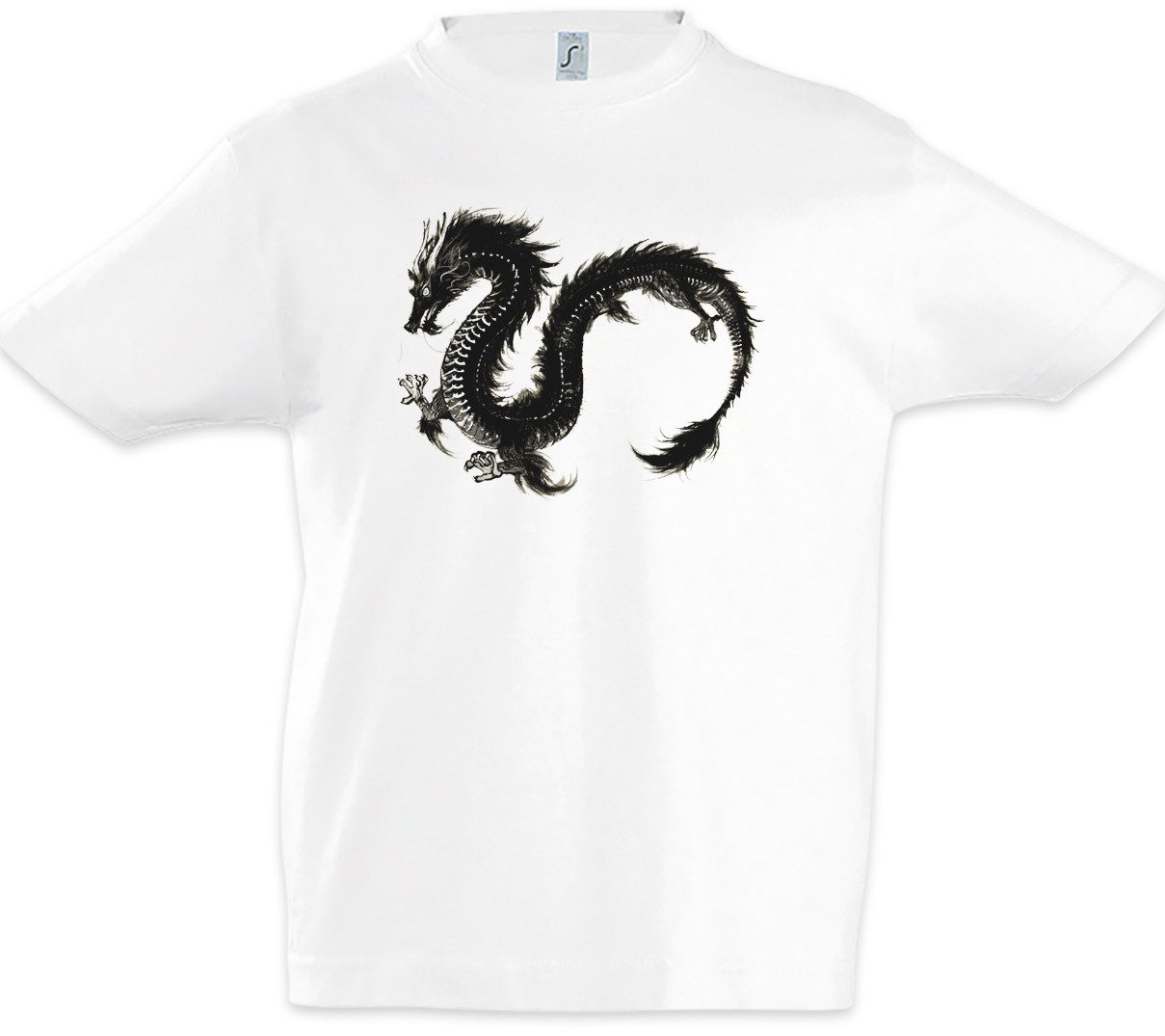 Print-Shirt Chinese Dragon III Kinder T-Shirt Drache Fantasy Dungeons Tattoo