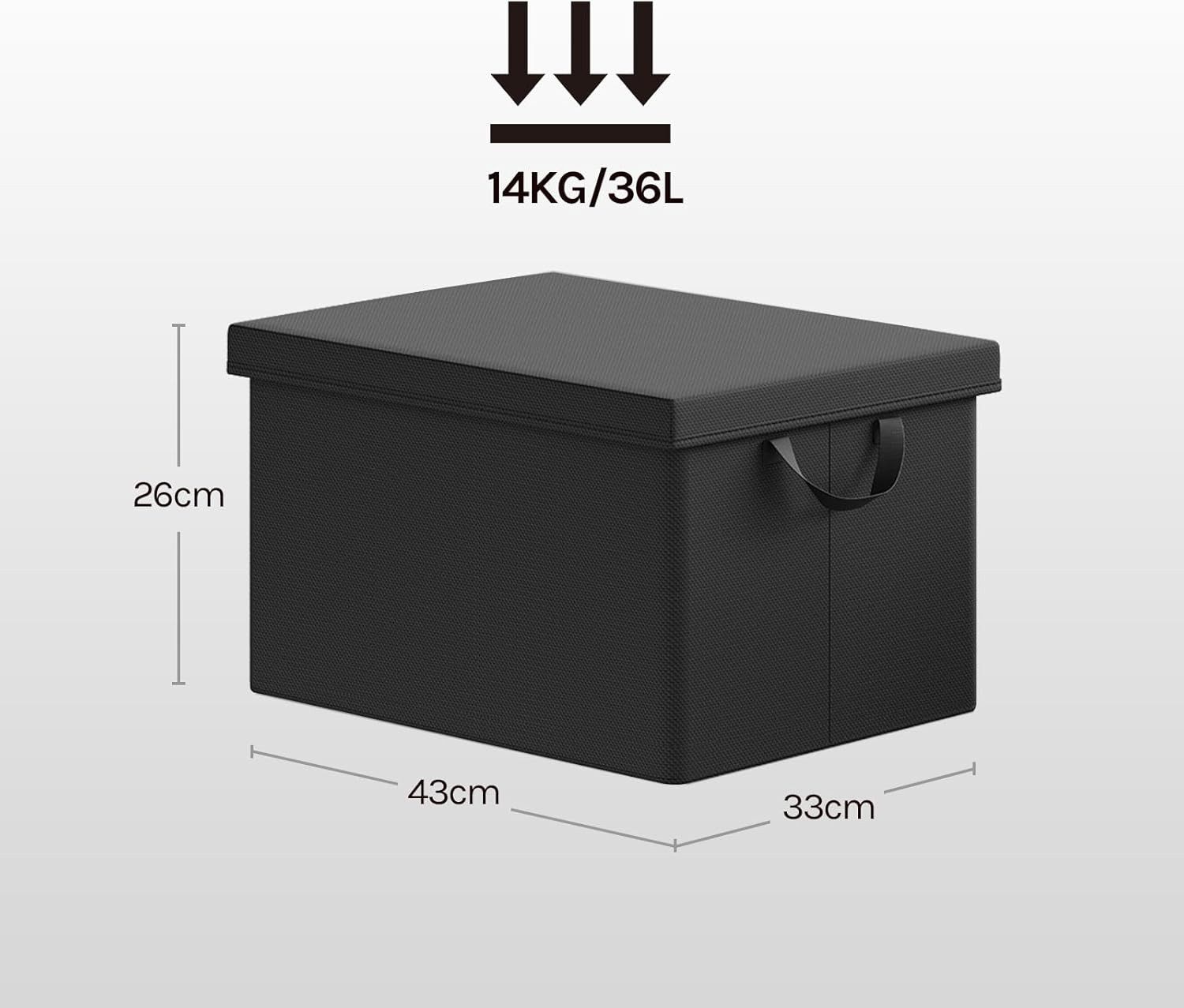 Woltu Aufbewahrungsbox (1 St., Set), mit Deckel, mit Griffen, faltbare Box für Kleidung Spielzeug