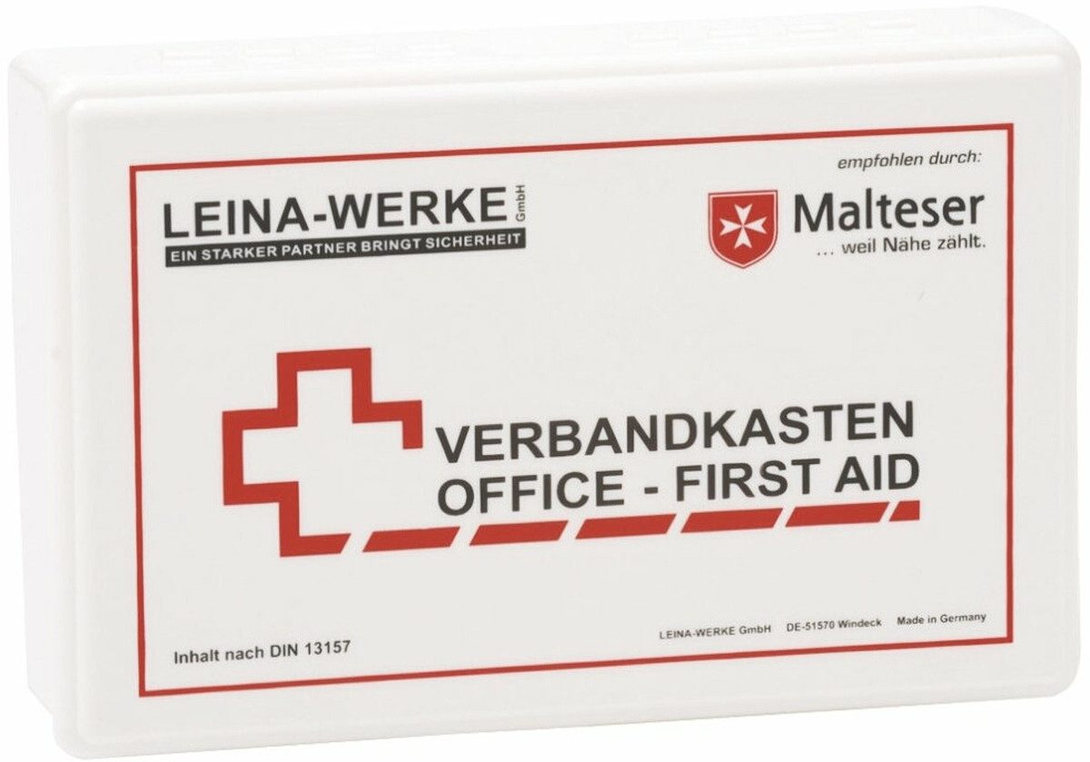 Leina-Werke Erste-Hilfe-Set Betriebsverbandskasten Office First Aid DIN 13157 weiß
