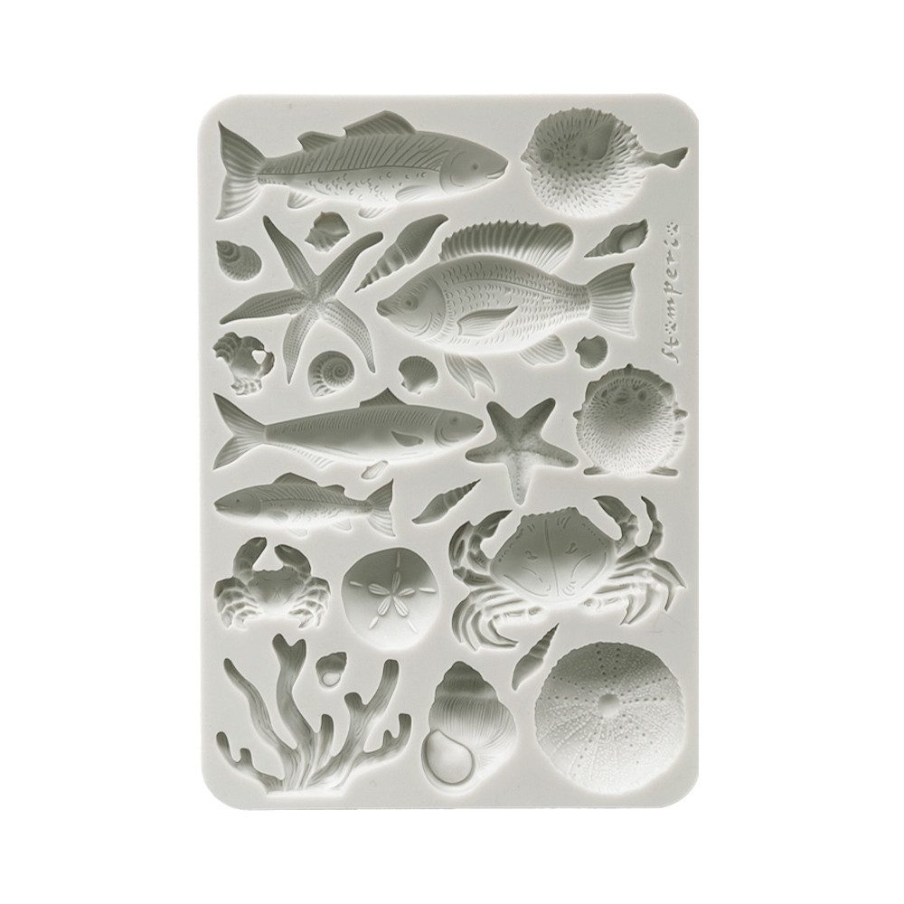 Stamperia Modellierwerkzeug Silikonform A5 'Silent Sea - Shells & Fish'
