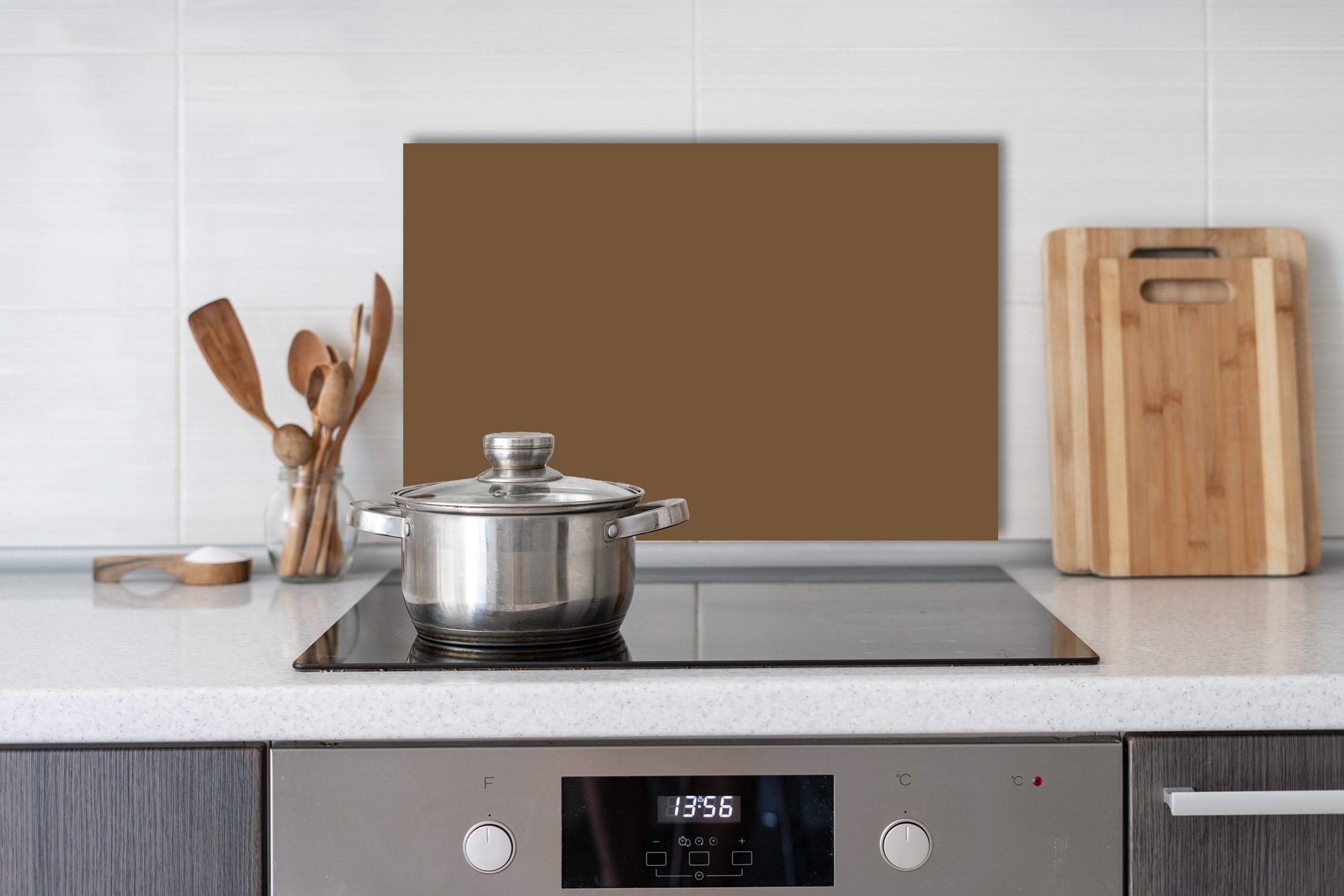 queence Küchenrückwand Wandschutz einfarbig - clean, schlicht und modern, (1-tlg), inkl. Klebepads und Saugnäpfen für eine flexible Befestigung