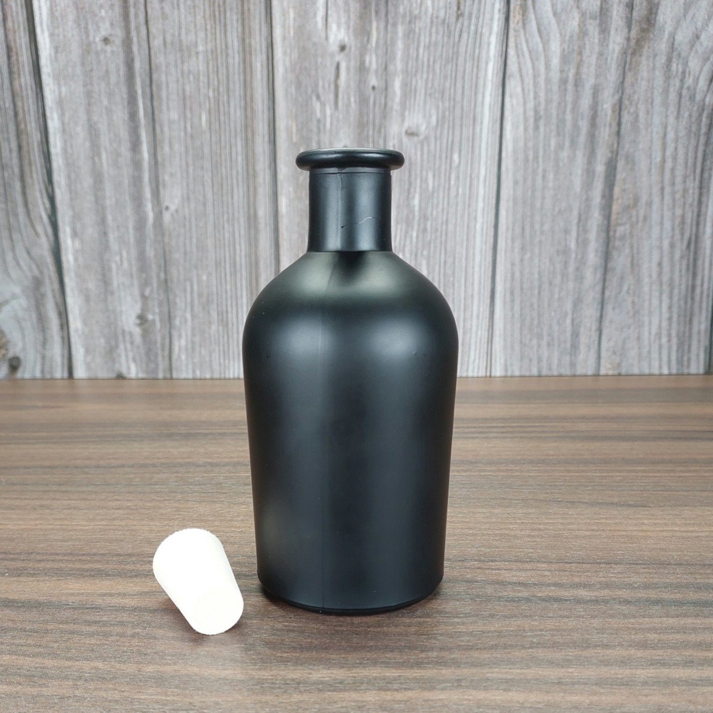 PEK Trinkflasche Set, mit Leere 12er Glasflaschen gouveo Apotheker 250 Schwarz, ml 0,25 Likörflasche Korken - l,