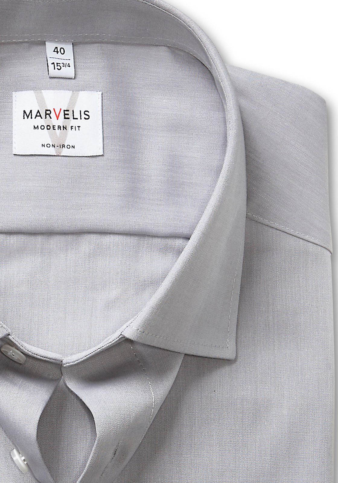 MARVELIS Langarmhemd Businesshemd, Basic, New-Kentkragen, leicht günstig online kaufen