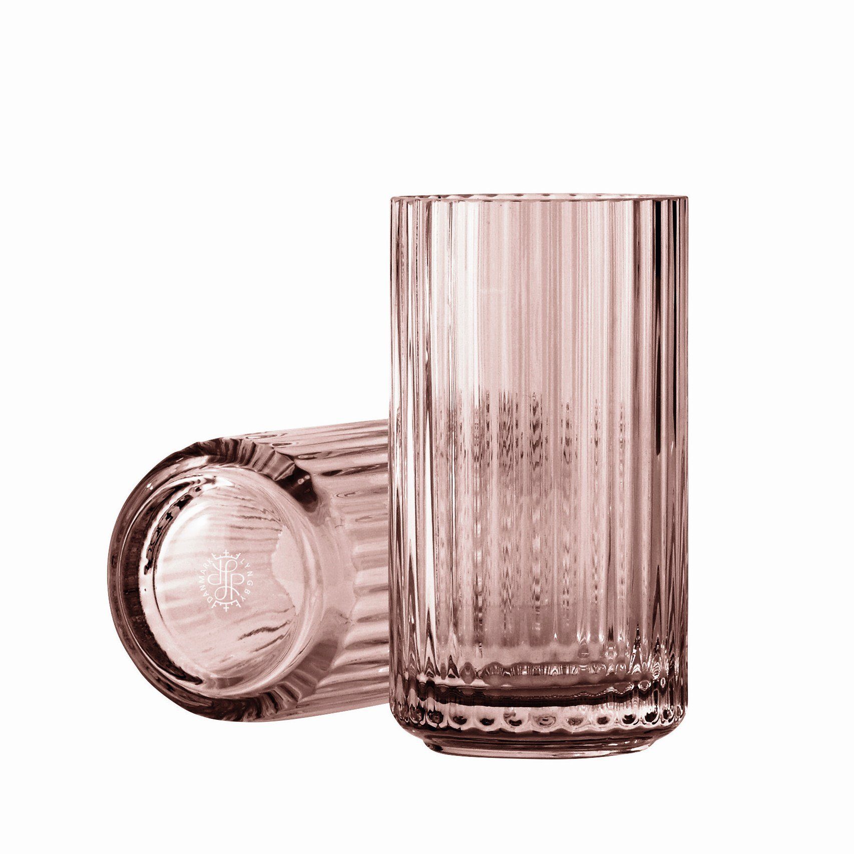 Lyngby Porcelæn Dekovase Glas Burgunder 15 cm