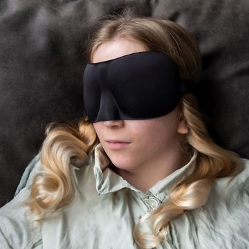 Intirilife Schlafmaske, 1-tlg., Augenmaske - Ergonomisch Vorgeformte Unisex Schlafmaske
