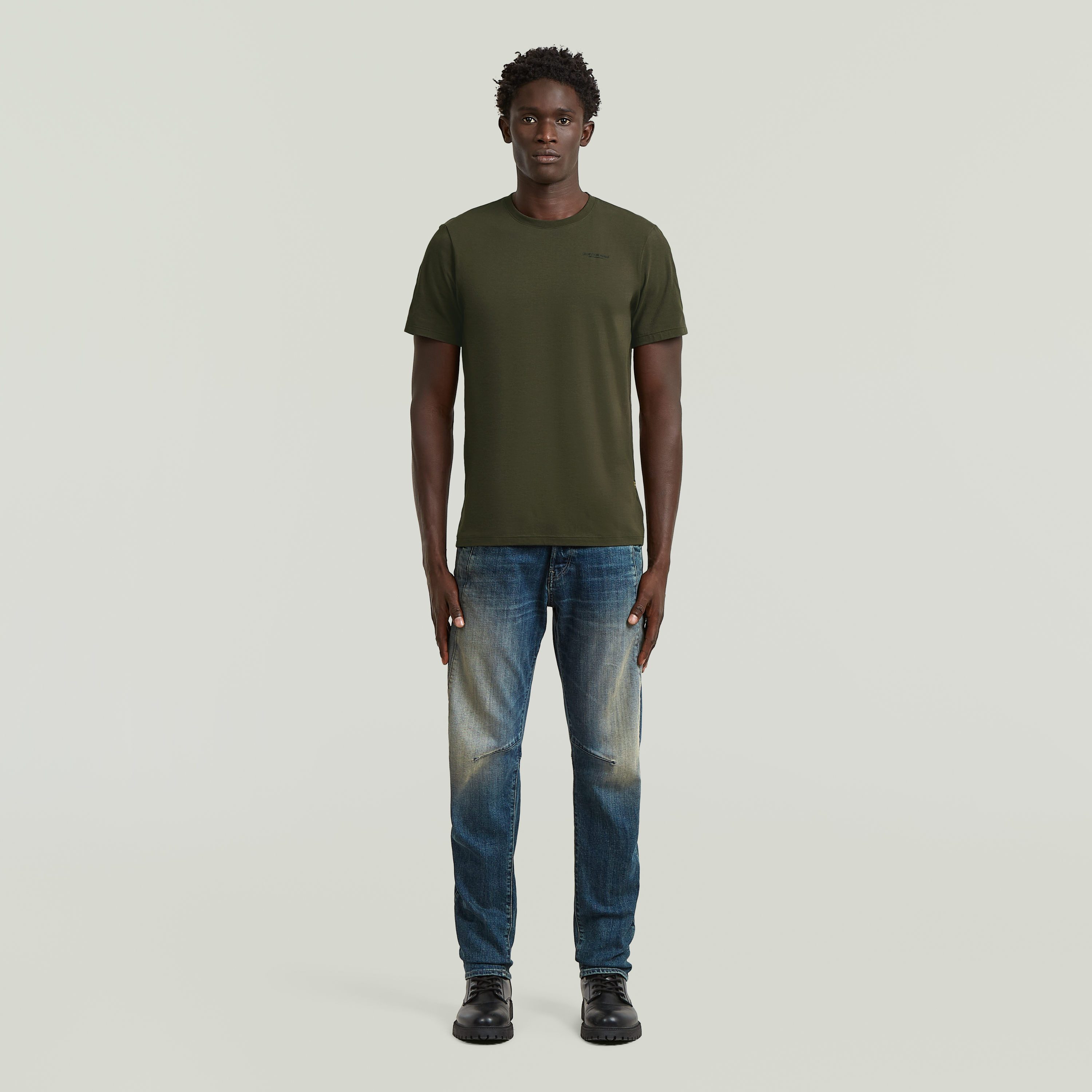 G-STAR T-Shirt Slim Base mit Rundhals, Baumwollmix – Bild 4 von 5