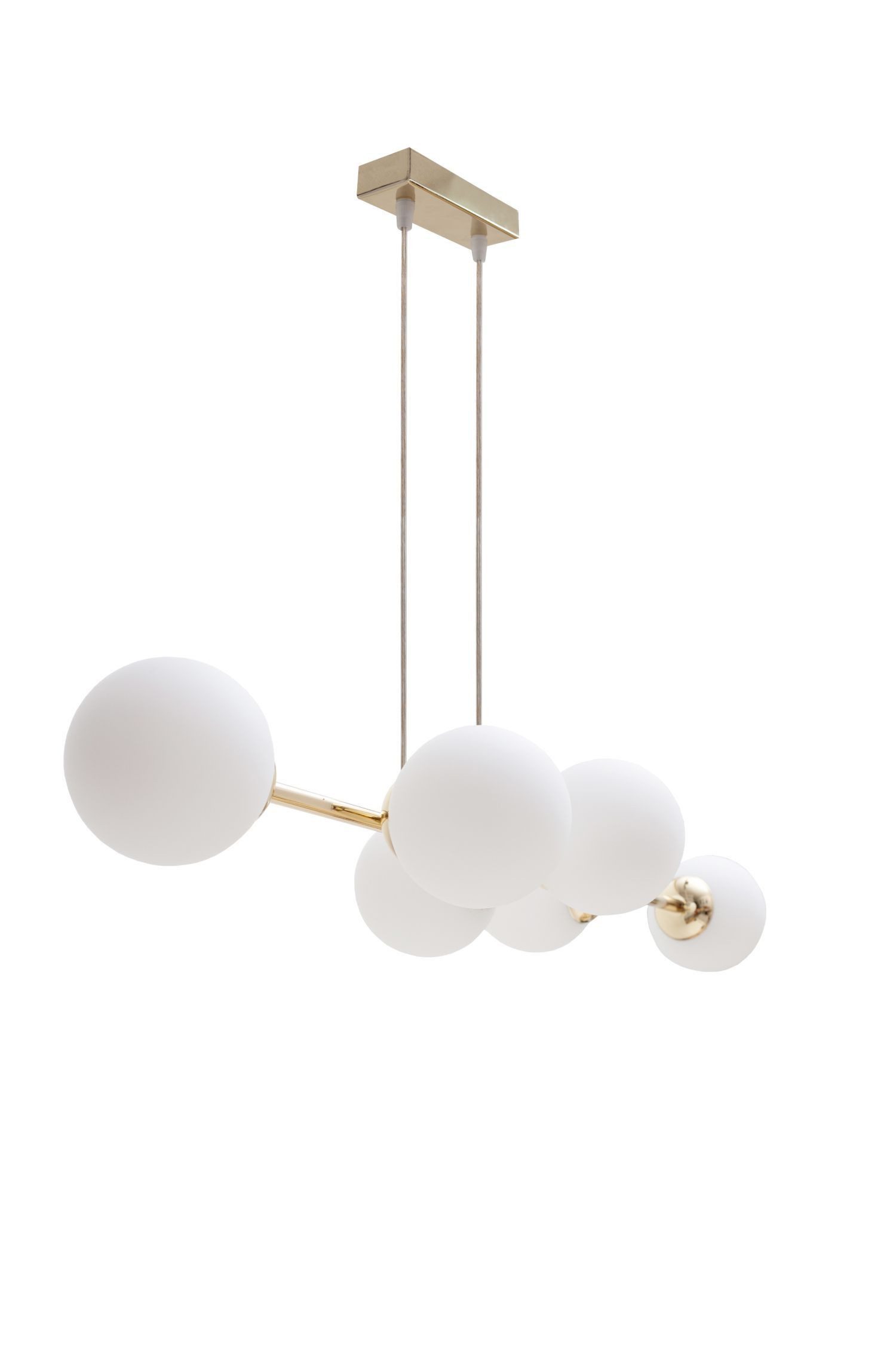 Licht-Erlebnisse Pendelleuchte DEKUT, ohne Leuchtmittel, Metall Glas E27 H: günstig online kaufen