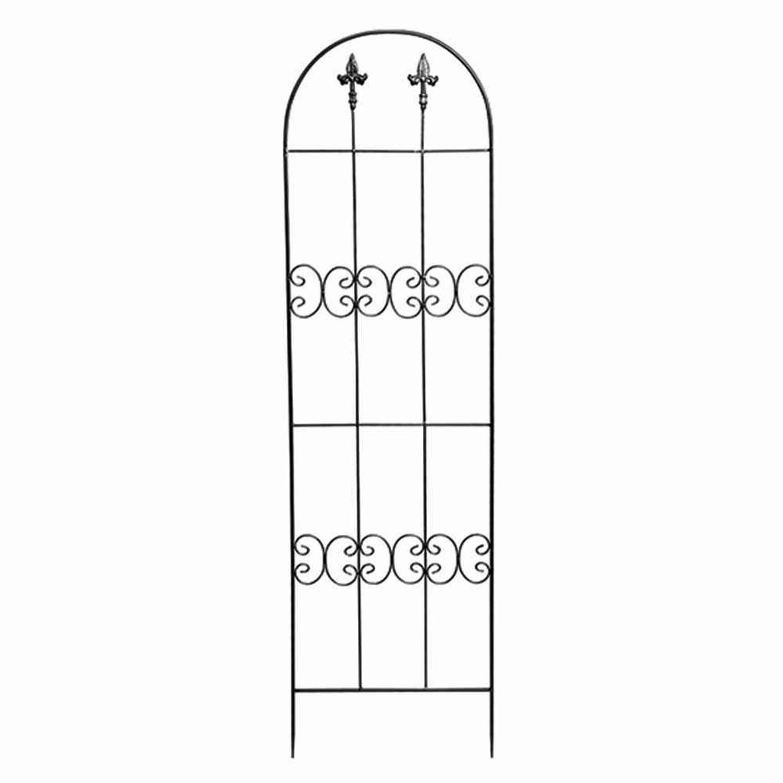 Siena Garden Rankgitter Rankgitter Lilie, Metall dunkelgrau, unterverzinkt 45 x 160 cm