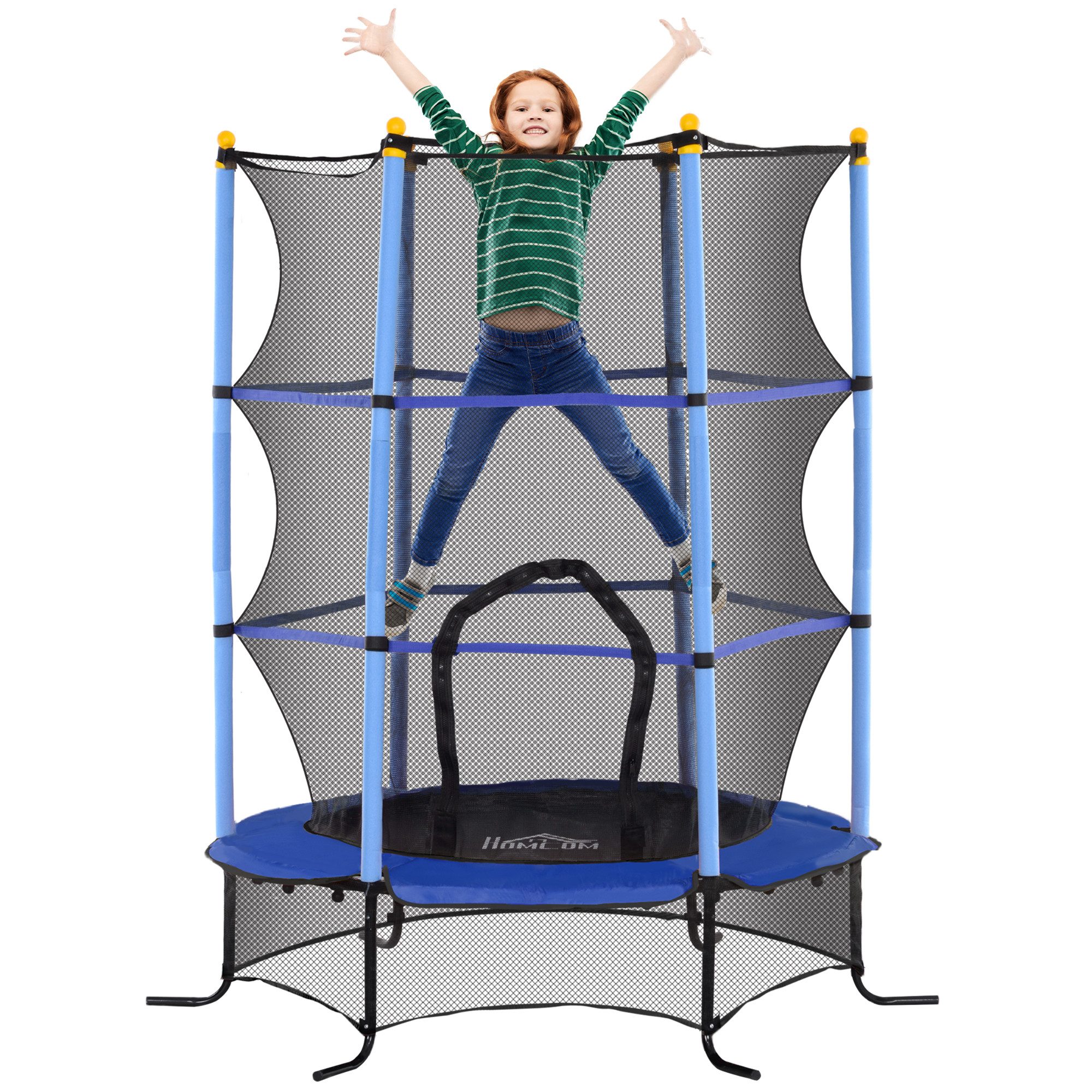 HOMCOM Kindertrampolin Ø163 cm, mit Sicherheitsnetz, günstig online kaufen