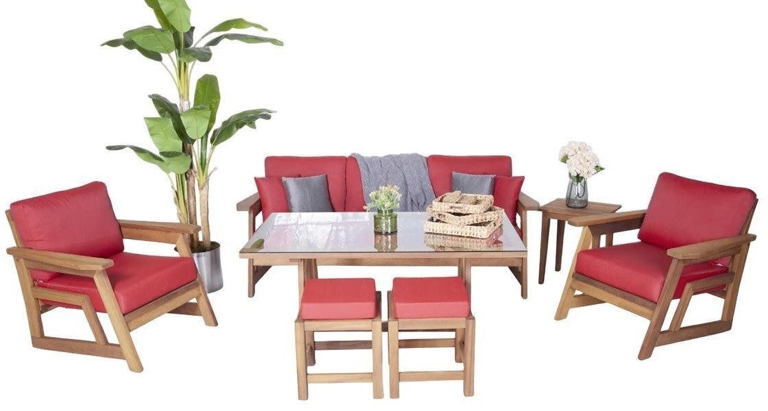 Xlmoebel Gartenlounge-Set Gartenmöbel-Set mit 6 Teilen: Sofa-Garnitur für den Garten, (Sessel), Hergestellt in Europa