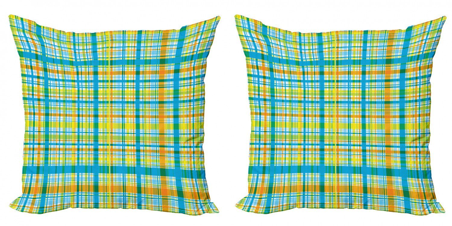 Kissenbezüge Modern Accent Doppelseitiger Digitaldruck, Abakuhaus (2 Stück), Plaid Traditionelle schottische-Layout